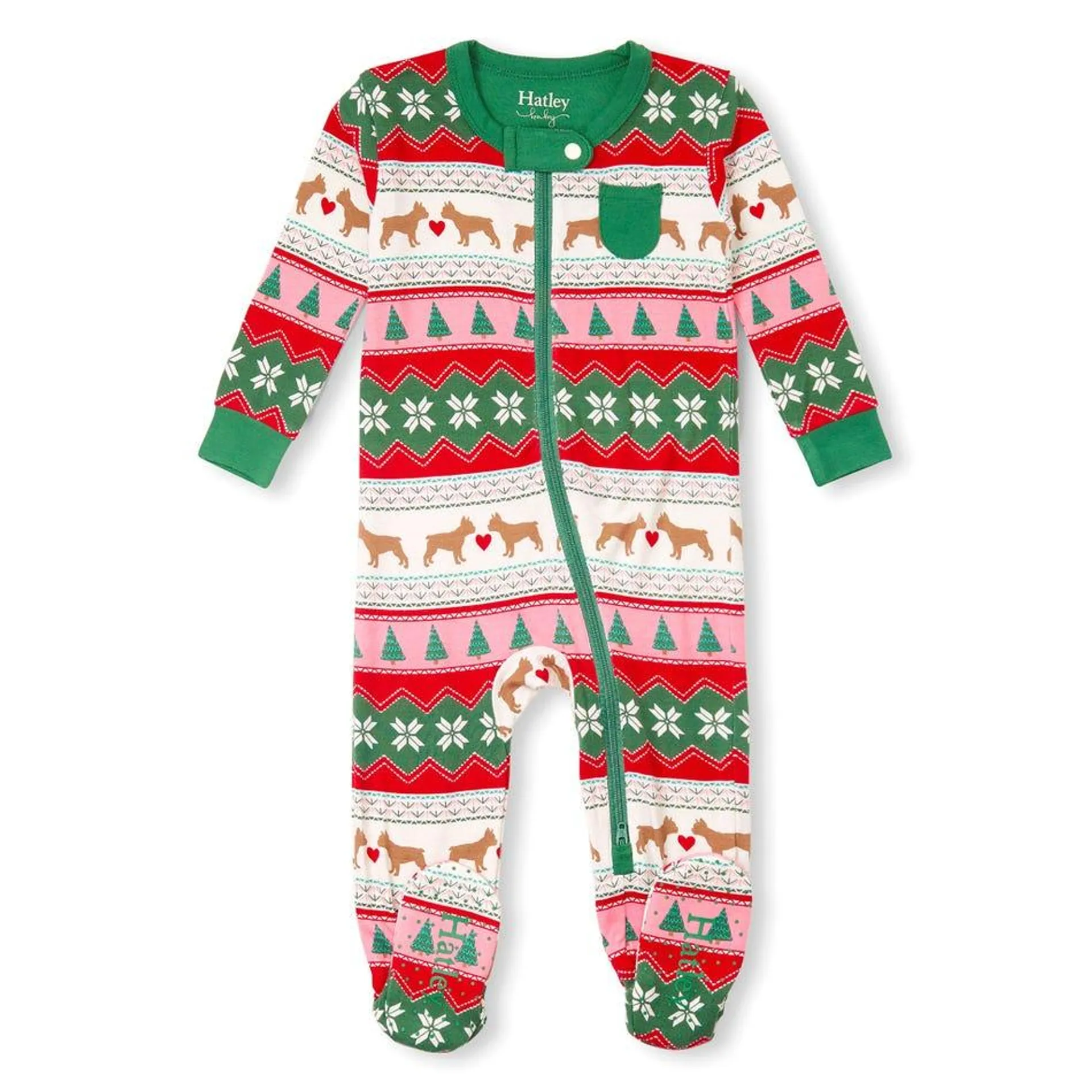 Puppy Heart Bamboo Pajama 3-24m