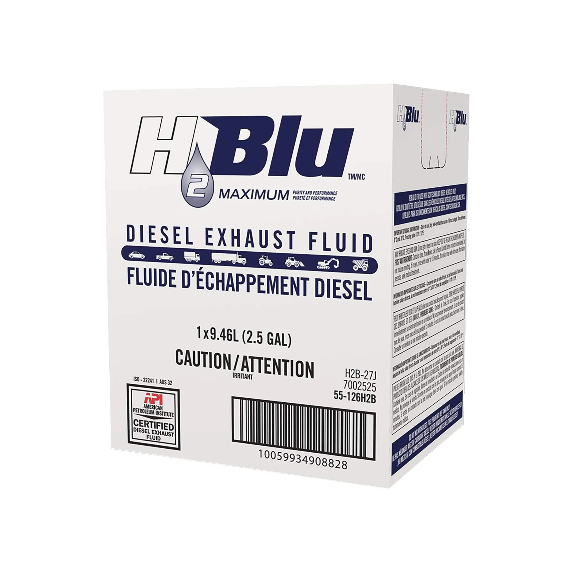 Fluide d'échappement diesel H2Blu (DEF) Recochem, solution non toxique, inodore et incolore, 9,46 L