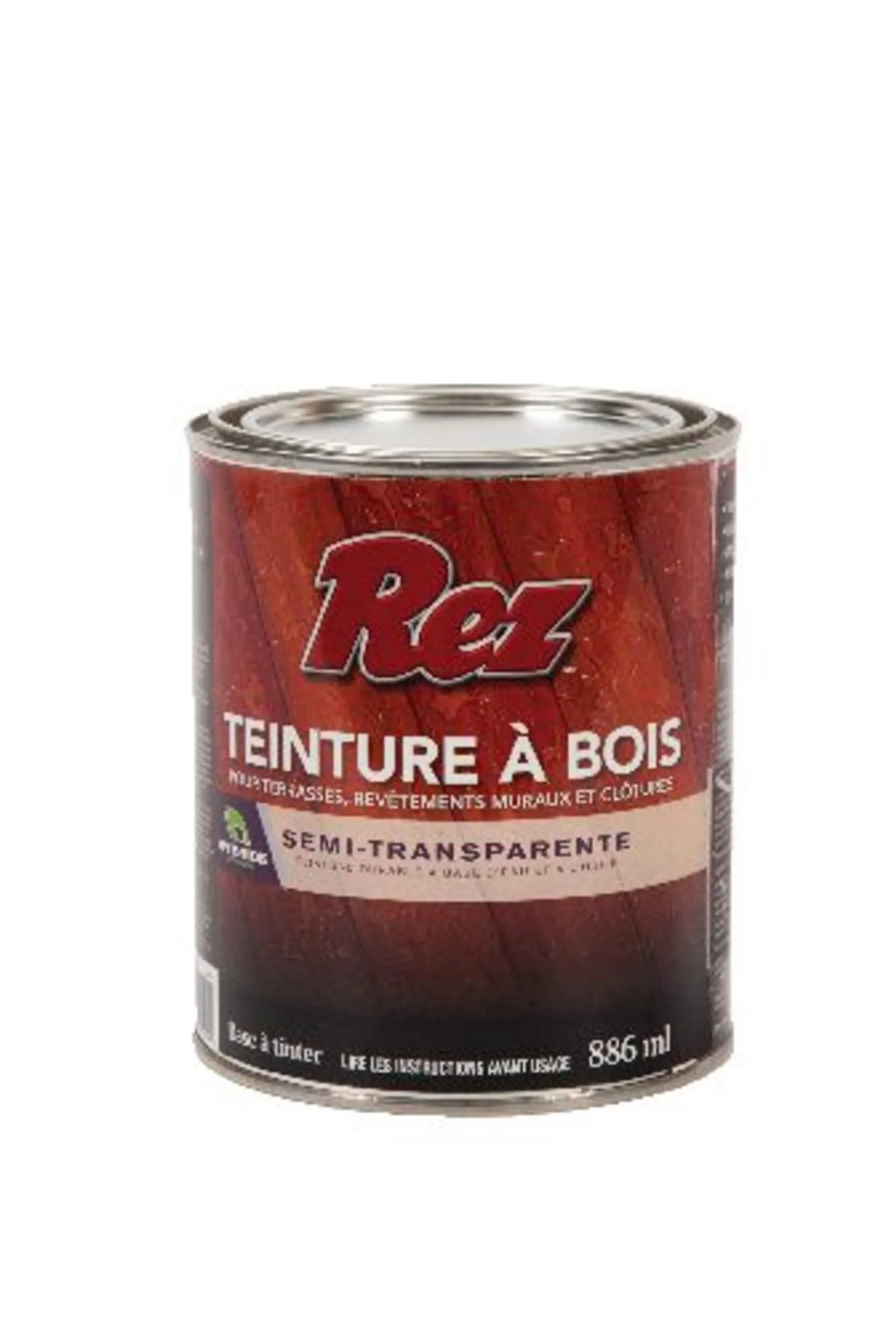 Teinture de bois durable à base d'huile et d'eau pour terrasses, parements et clôtures REZ, semi-transparent, base à teinter, 886 mL/0,95 pte