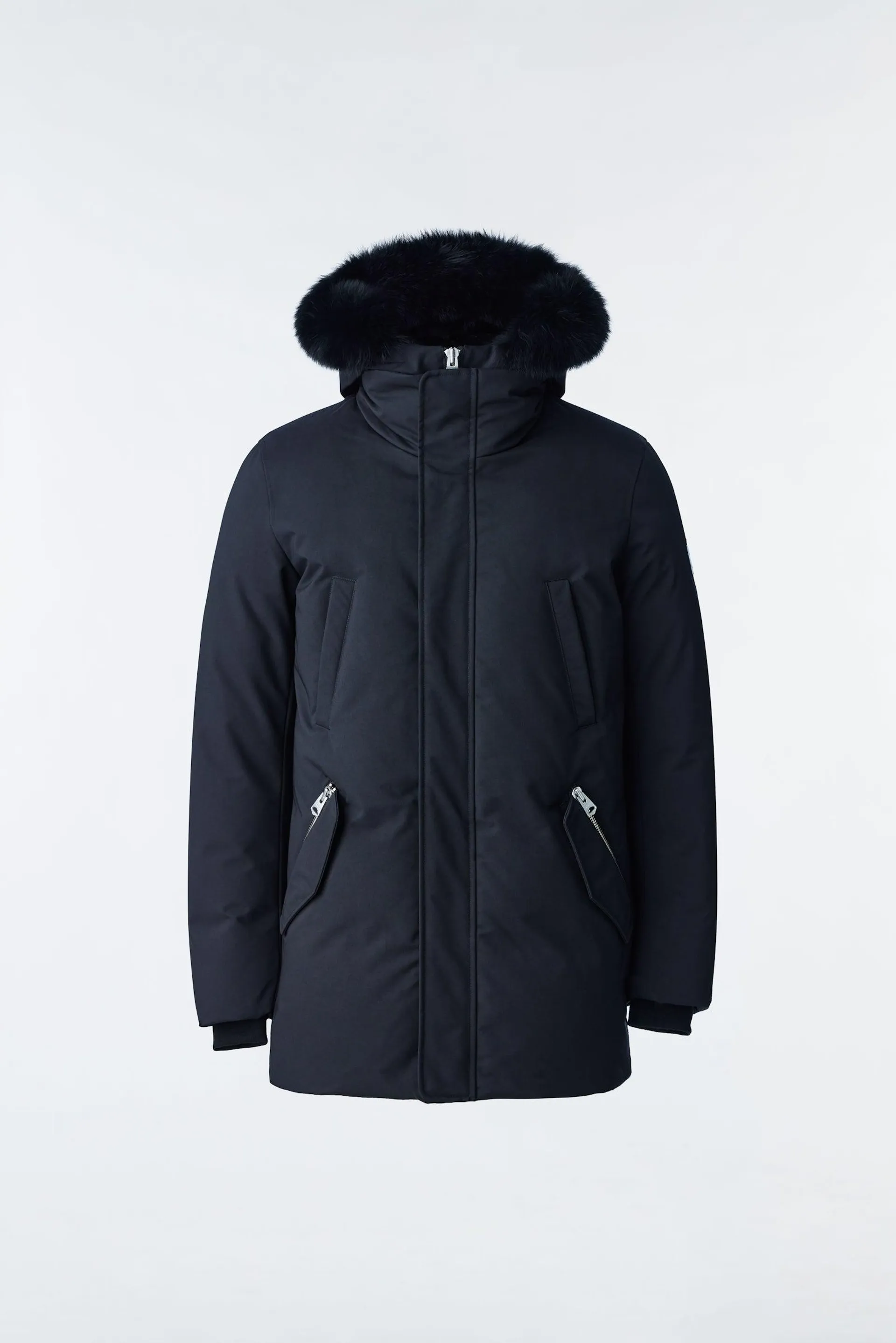 EDWARD 2-in-1 down parka with hooded bib and blue fox fur