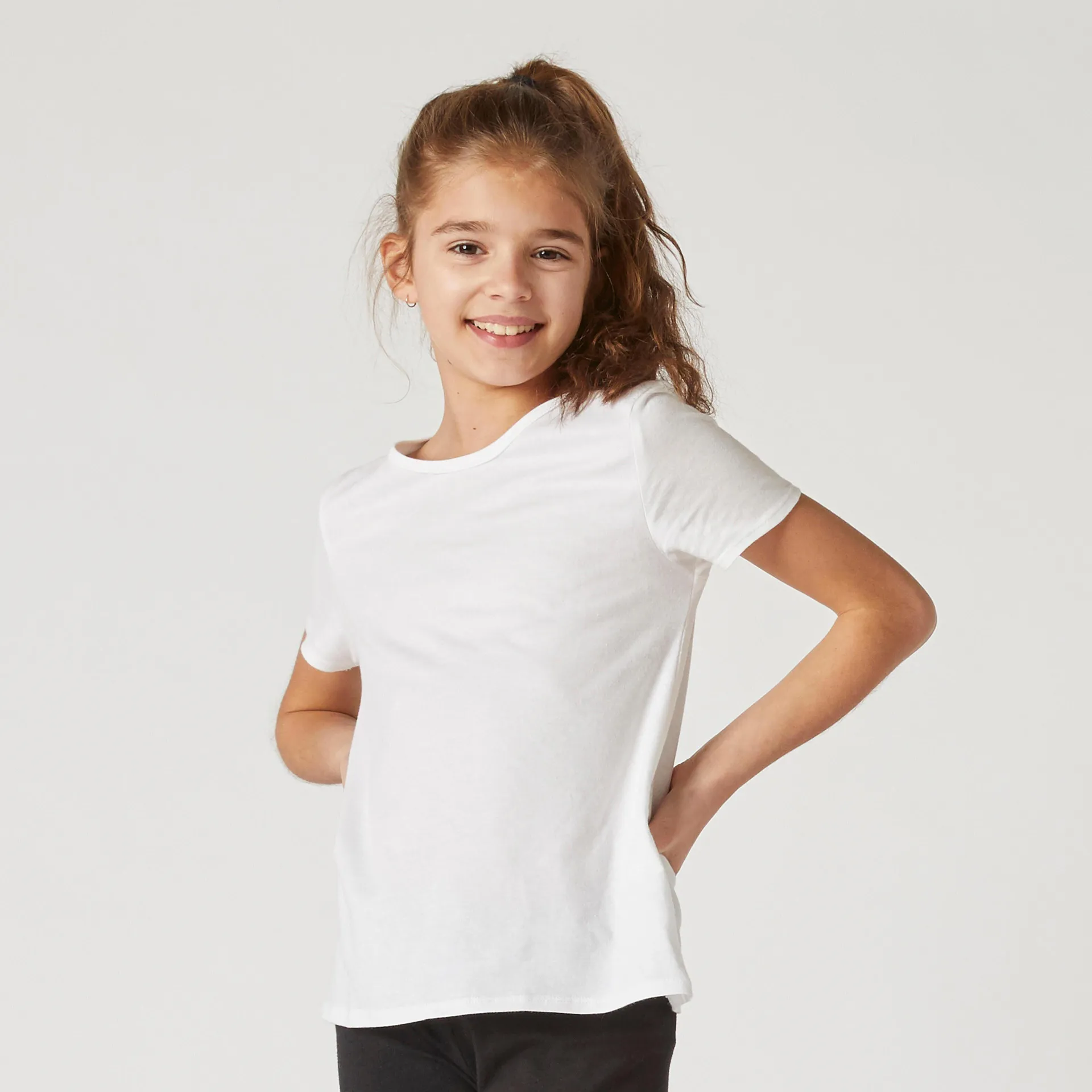 T-shirt basique en coton enfants – 100 blanc