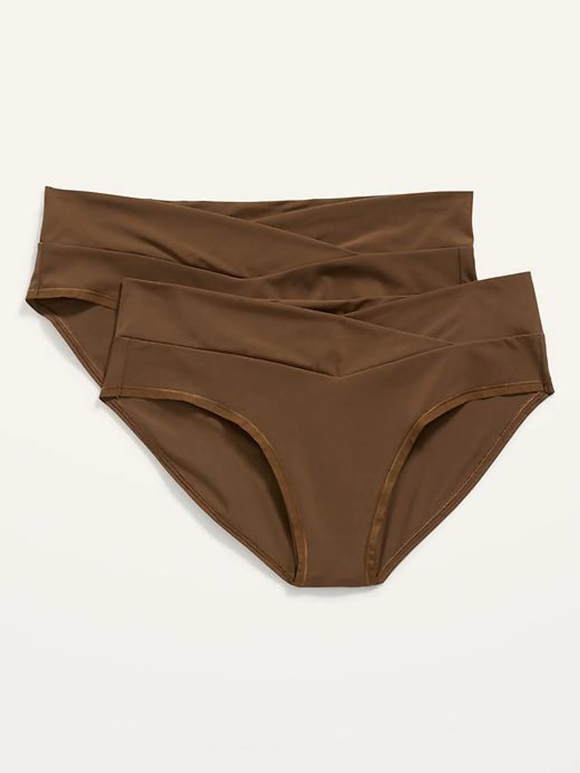 Maternity 2-Pack Soft-Knit Low-Rise Bikini Underwear