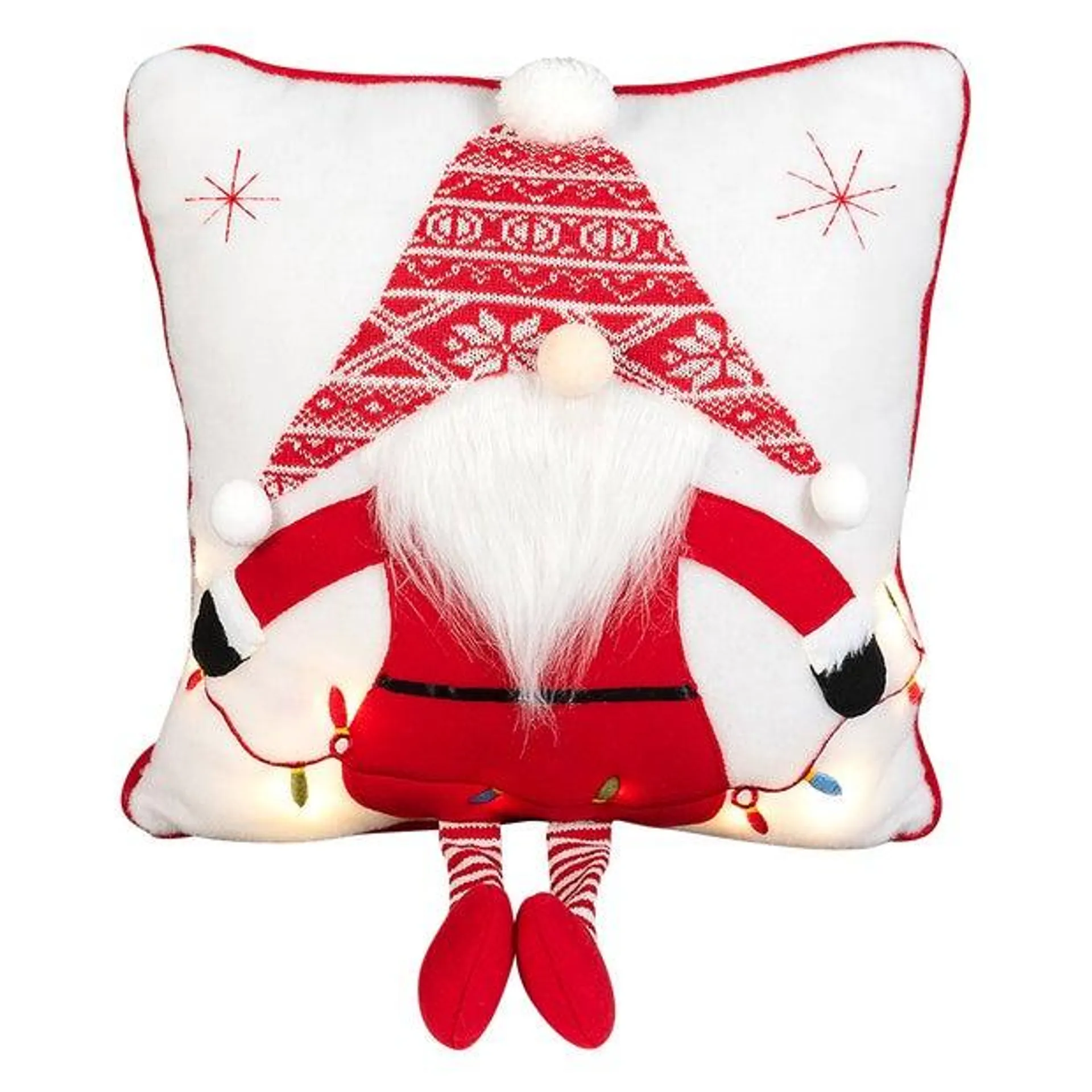 Coussin lumineux gnome 22 1/2 po x 22 1/2 po