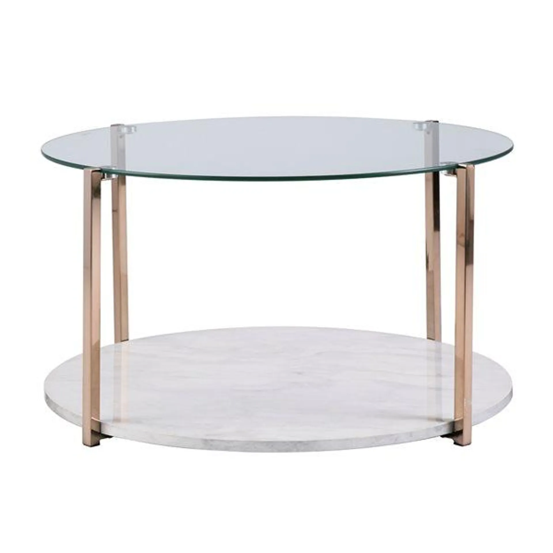 Table basse Anson par Southern Enterprises en verre transparent