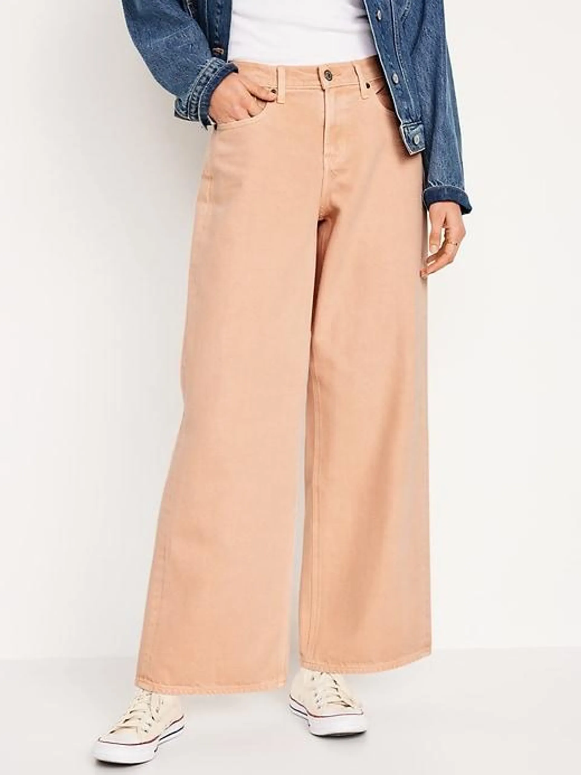 Mid-Rise Baggy Wide-Leg Jeans