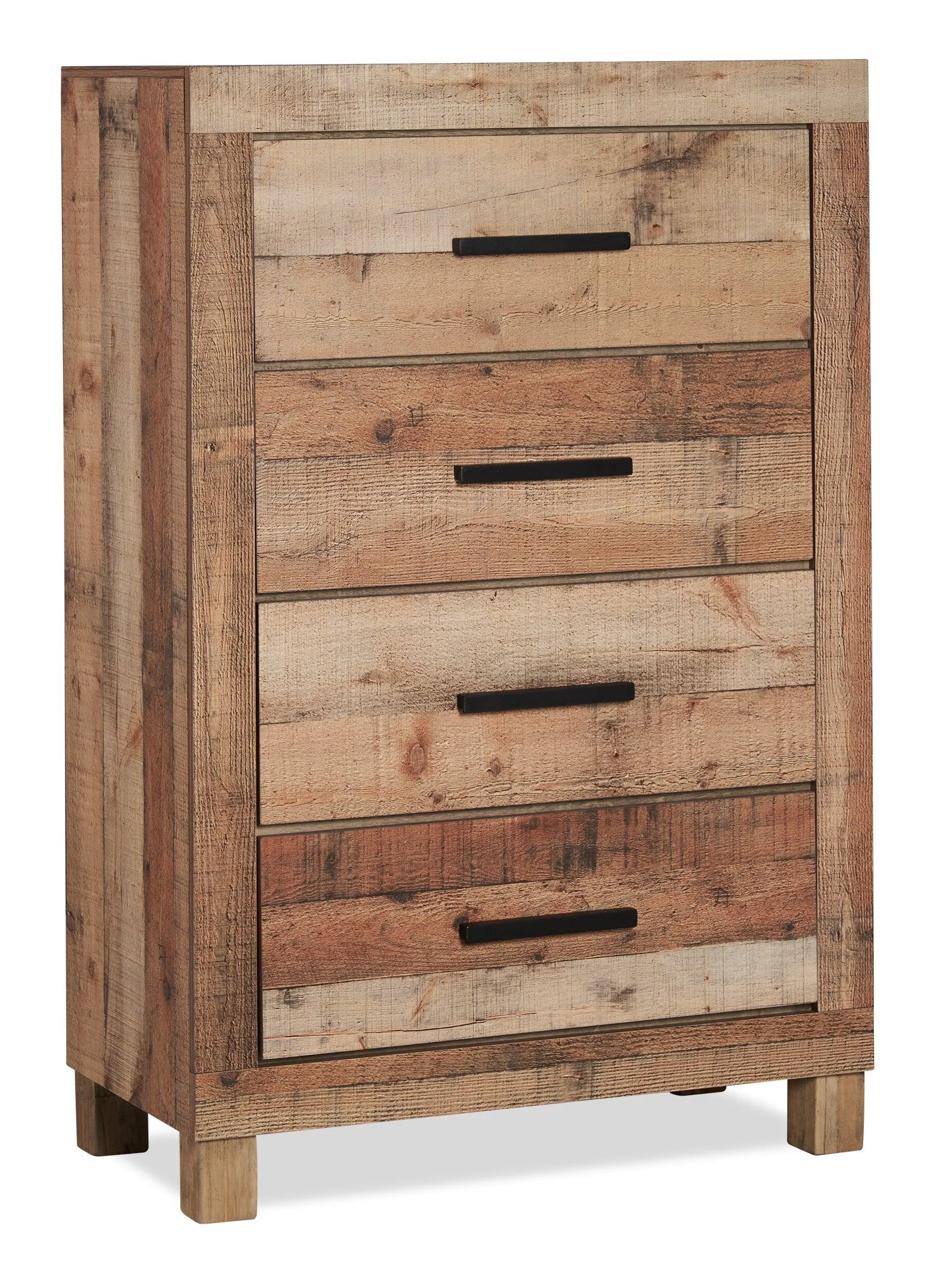 Commode verticale rustique Mojave de 31,4 po (L) x 47,3 po (H) à 4 tiroirs pour la chambre à coucher - brun naturel