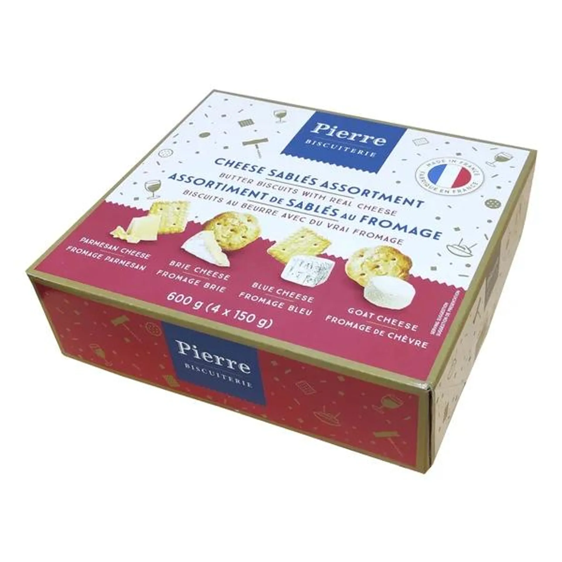 Pierre Biscuiterie Butter Biscuits With Real Cheese, 4 × 150 g