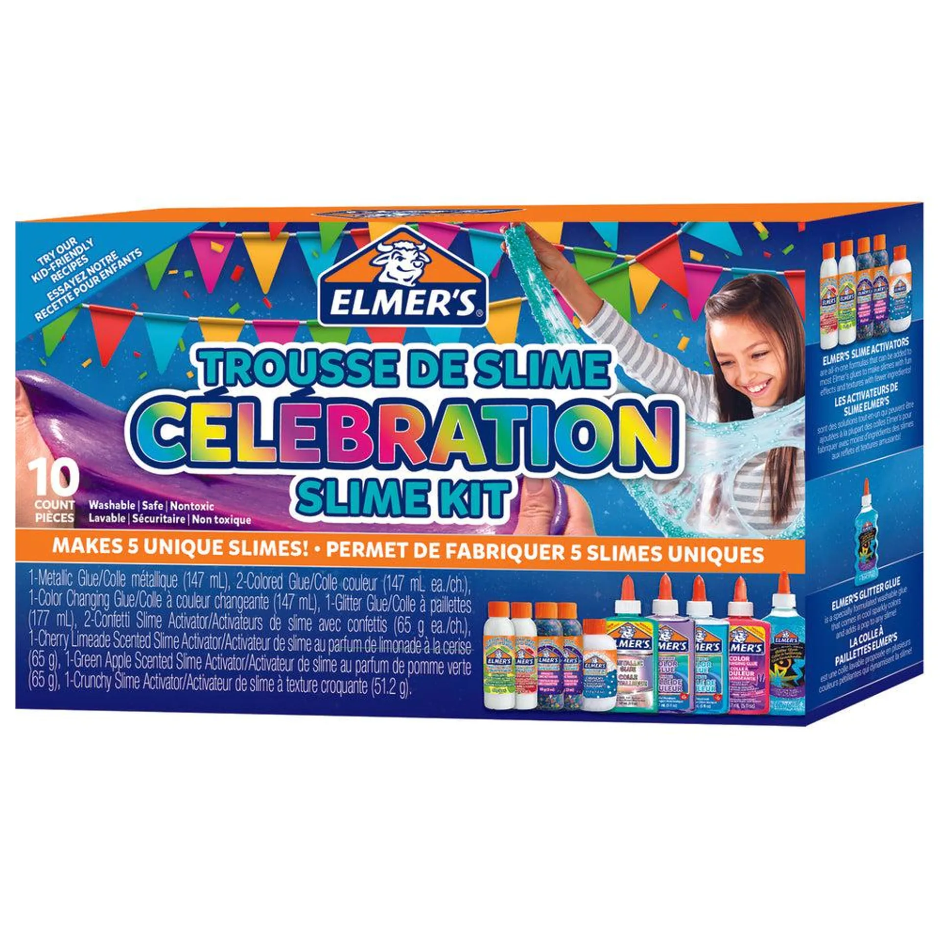 Elmer’s – Trousse de slime Célébration, 10 pièces