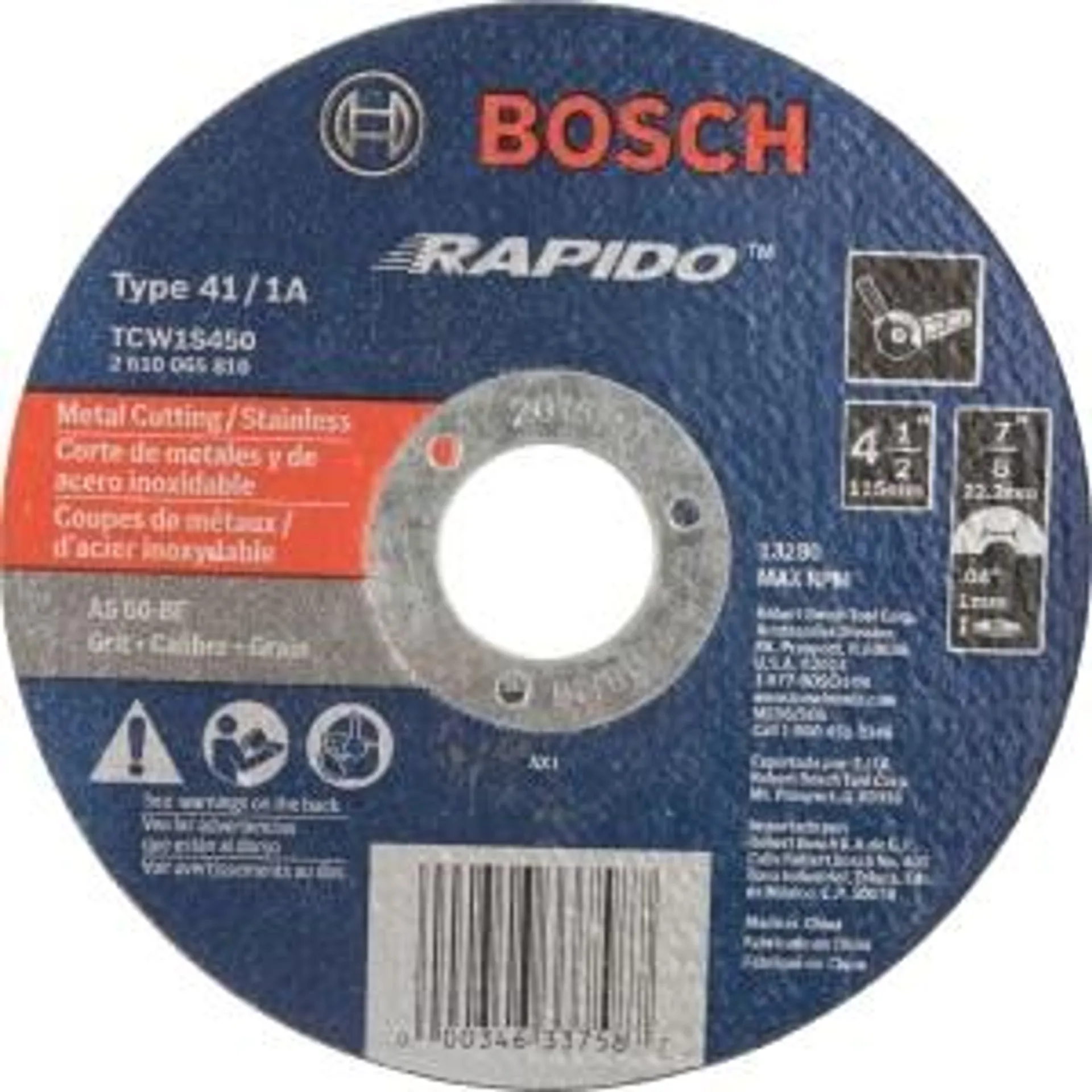 Bosch 4-1/2 in. Metal Cutting Wheel