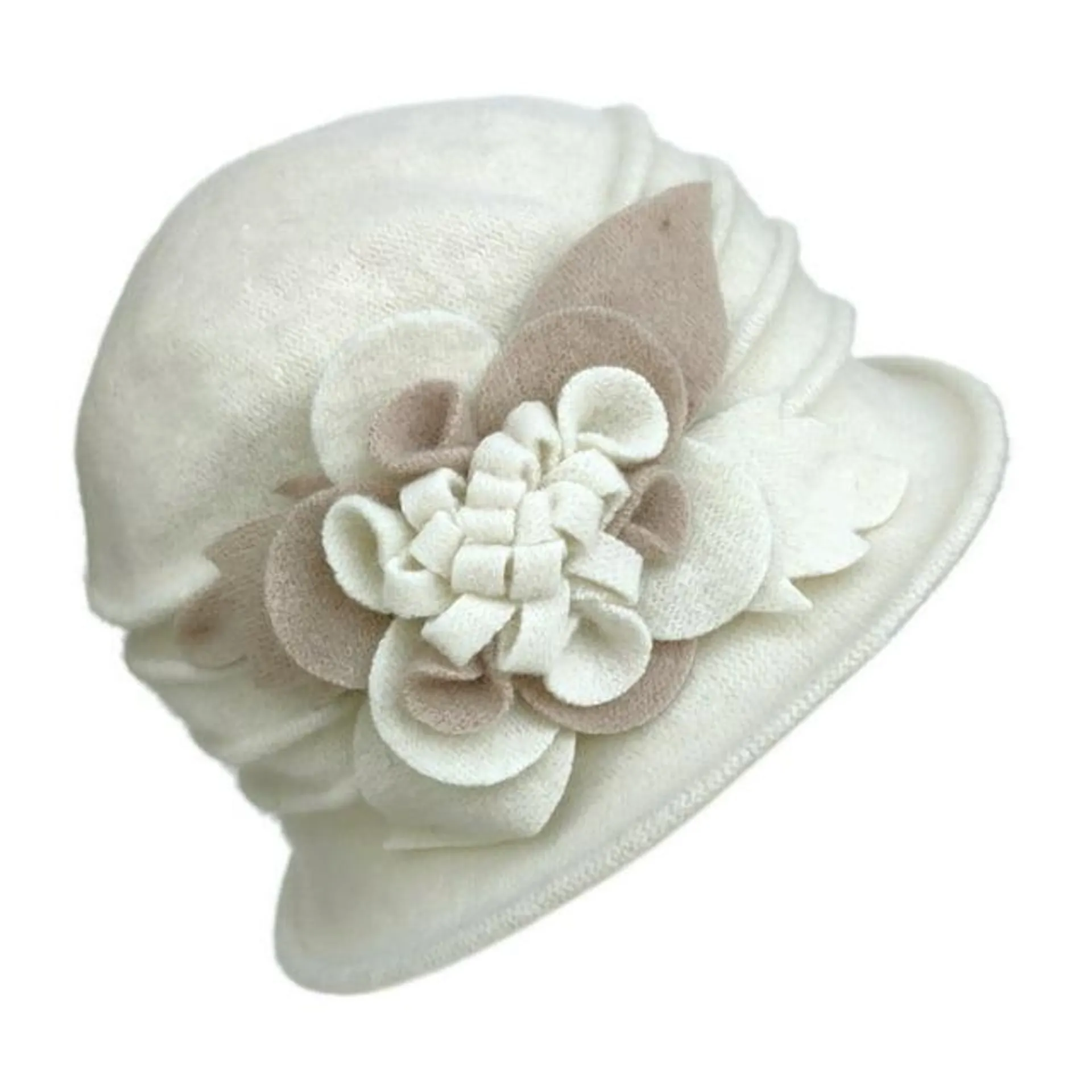 ZHENHONG Tea Party Hats for Women Women's Winter Warm Wool Beret Beanie Cloche Bucket Hat 1920s 50s Fascinators Hats for Women