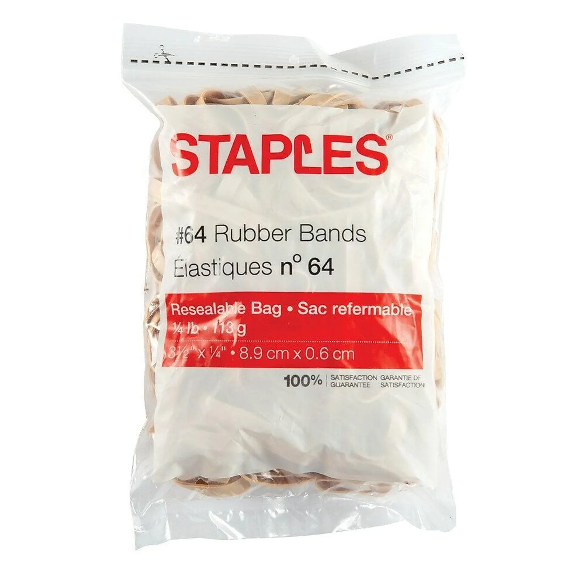 Staples® - Bandes élastiques, paquet économique, format nº 64