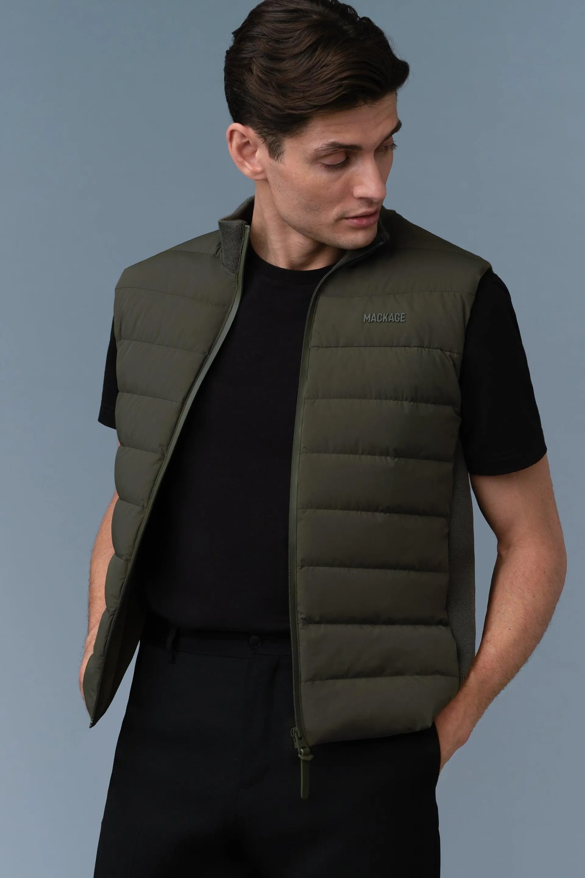 JACOB Rib Knit Light Down Vest