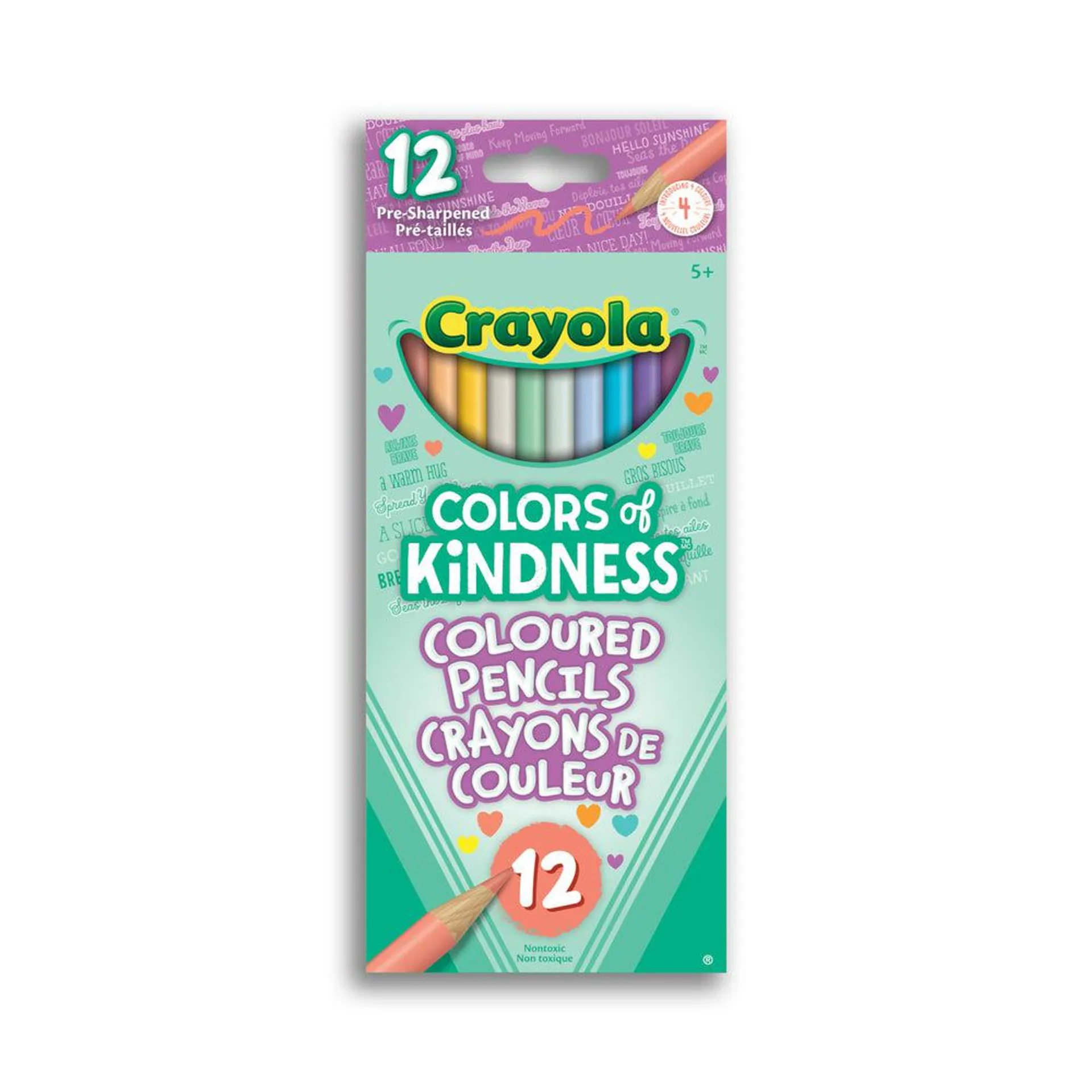 Crayola - Crayons de couleur Colours of Kindness - Paquet de 12