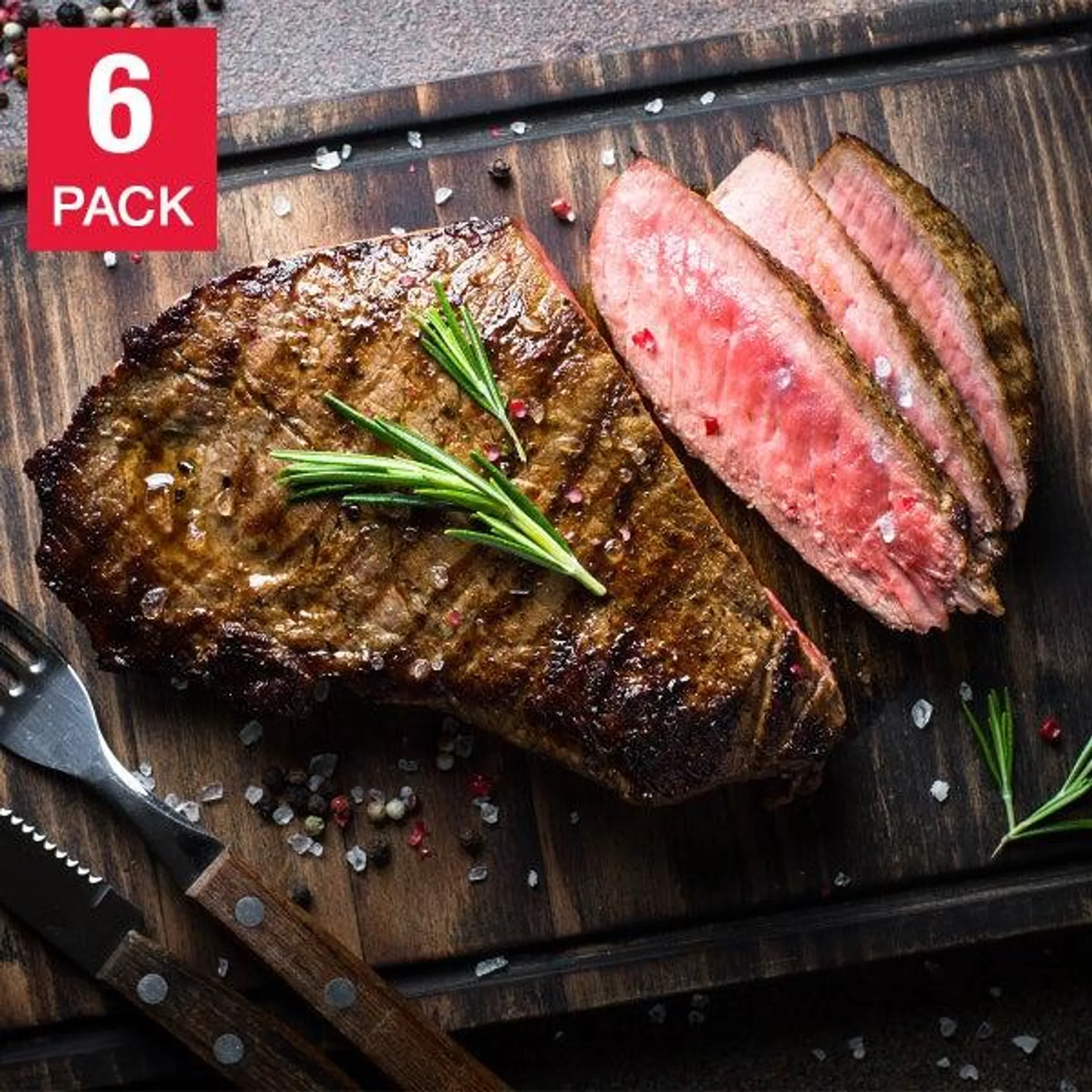 Canadian Rangeland Bison Ribeye Steak, 285 g (10 oz) x 6-pack