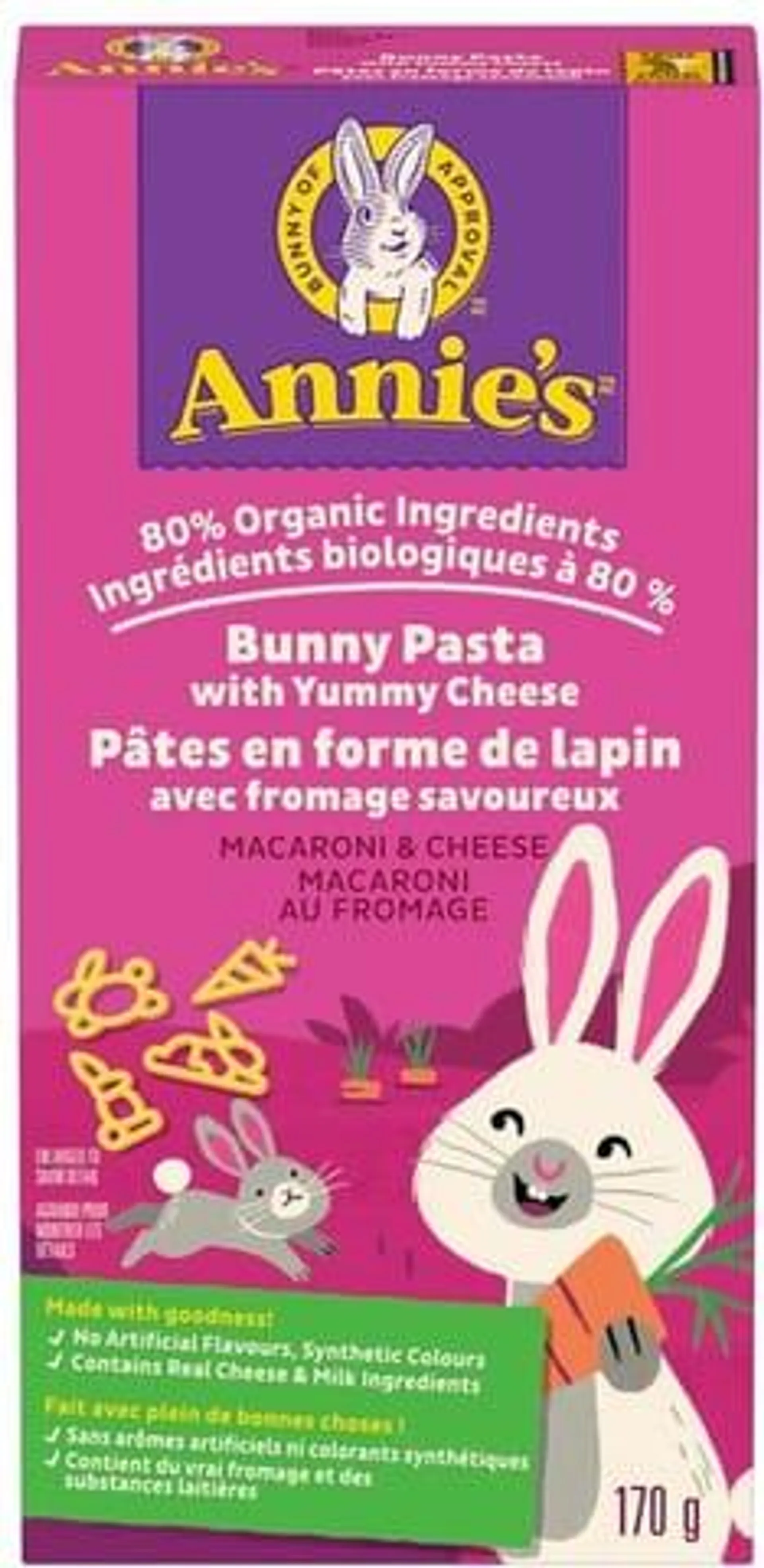 Macaroni au fromage - Pâtes en forme de lapin