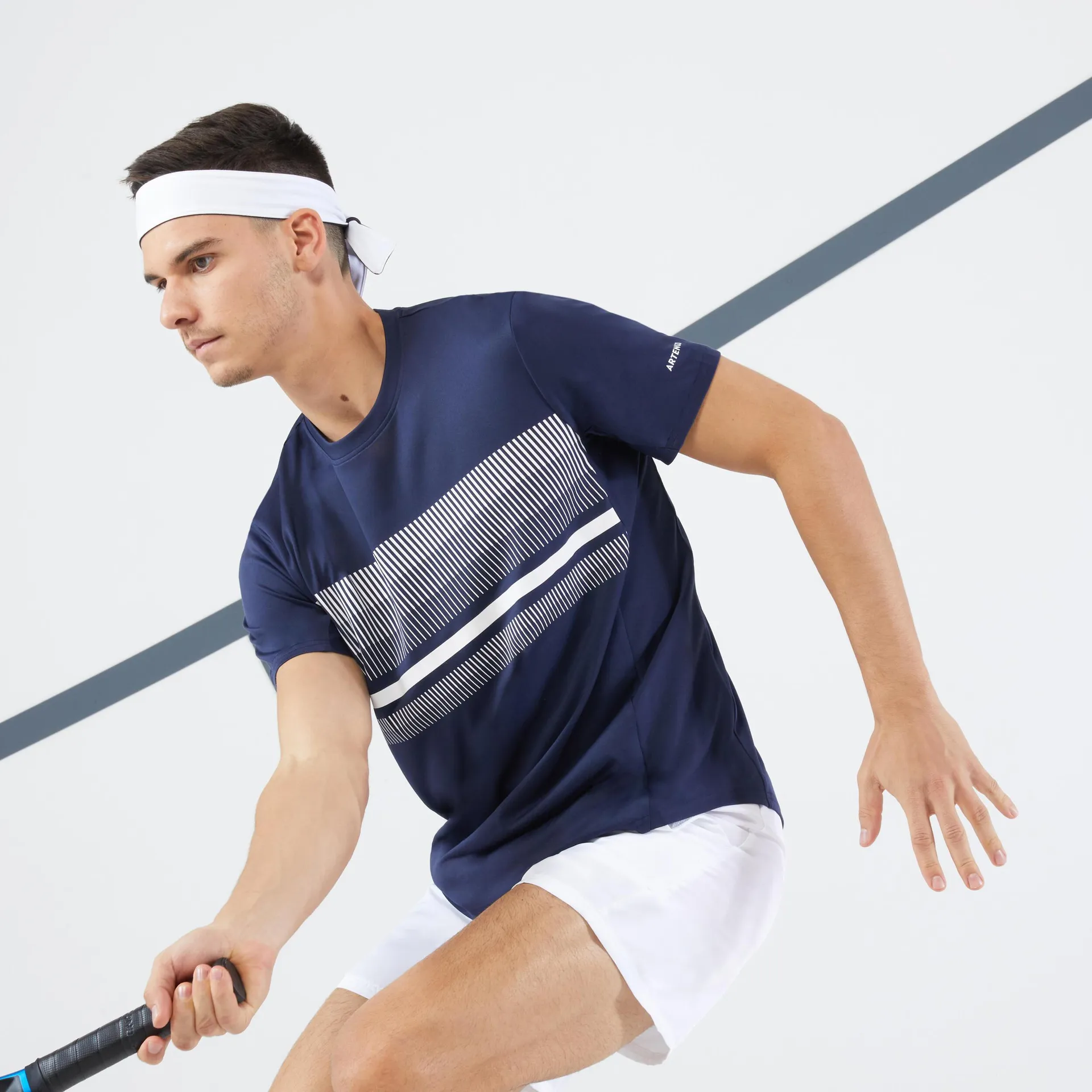 T-shirt de tennis homme - TTS 100 Essential bleu