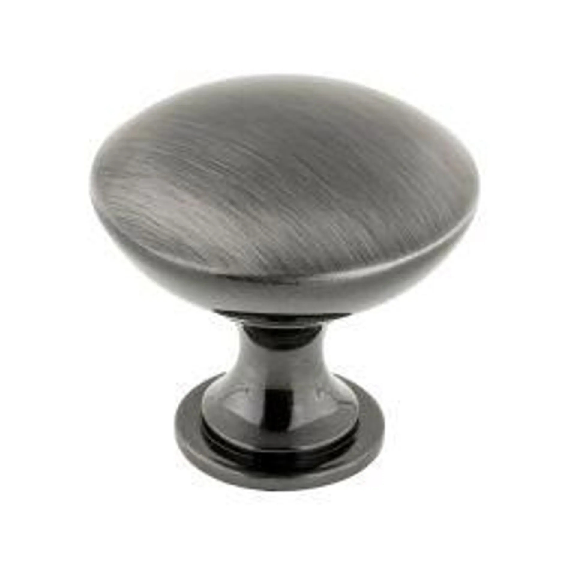 Bouton moderne #9041 inox noir 40mm - Richelieu