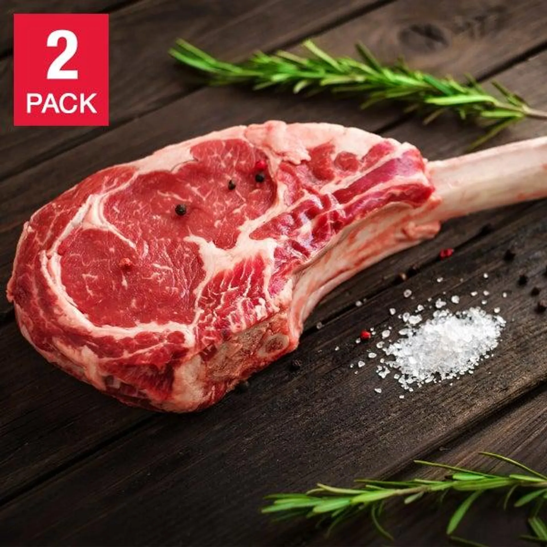 Canadian Rangeland Bison Tomahawk Steak 900g (30 oz) x 2 pack