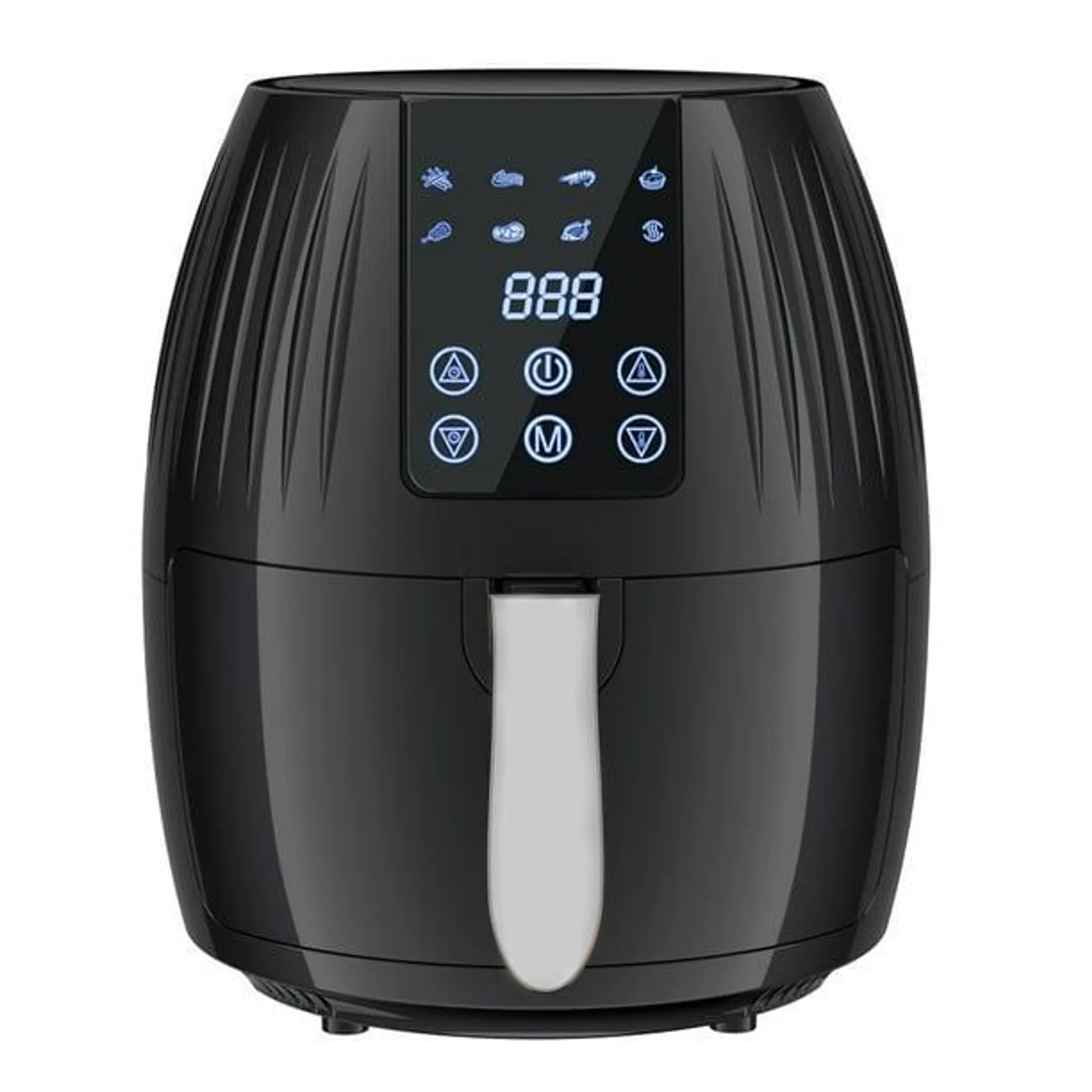 TFixol Air Fryer 5,5l Multifonctionnel Intelligence Domestique Grande Capacité 1300W Grande Puissance Minuterie Écran Tactile LCD Électrique Air Fryer