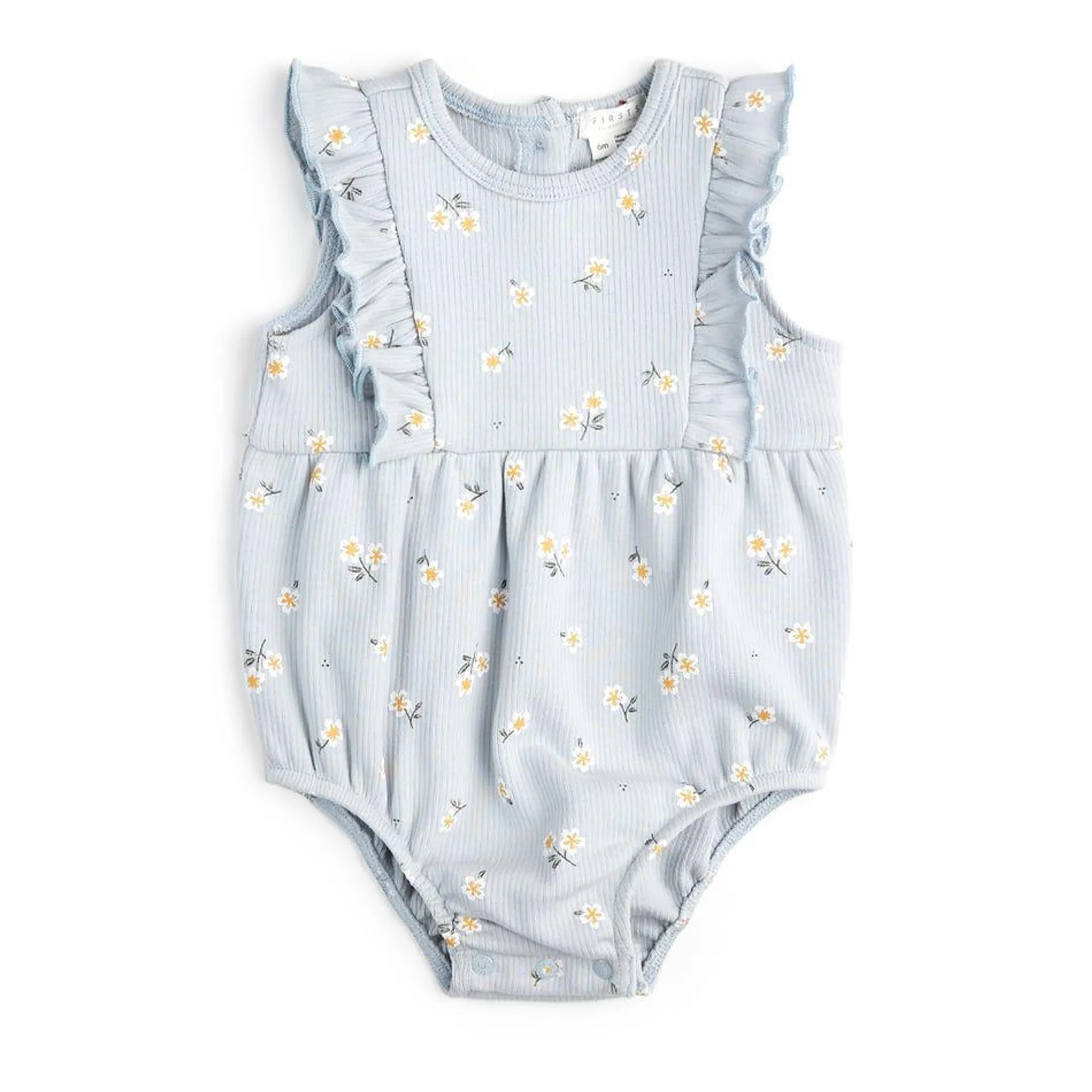 Daisy Ribbed Bubble Romper 3-24m