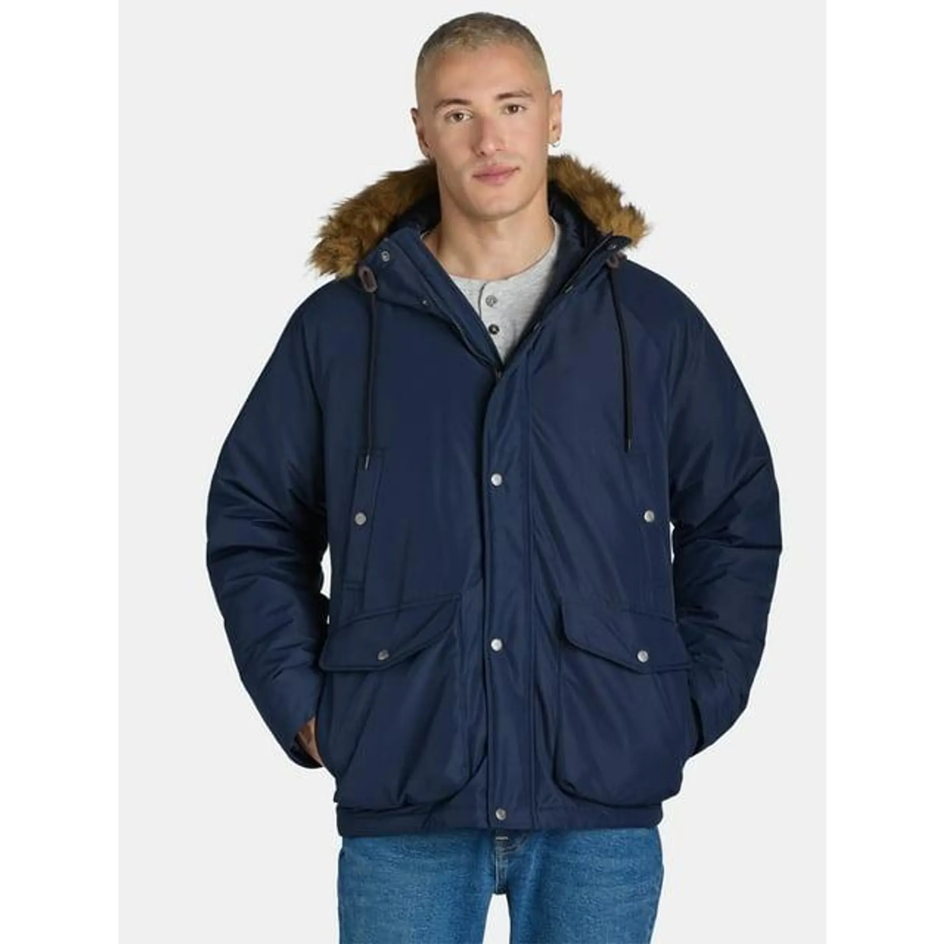 Ozark Trail Men's & Big Men's Midweight Parka Jacket, Sizes S-3XL