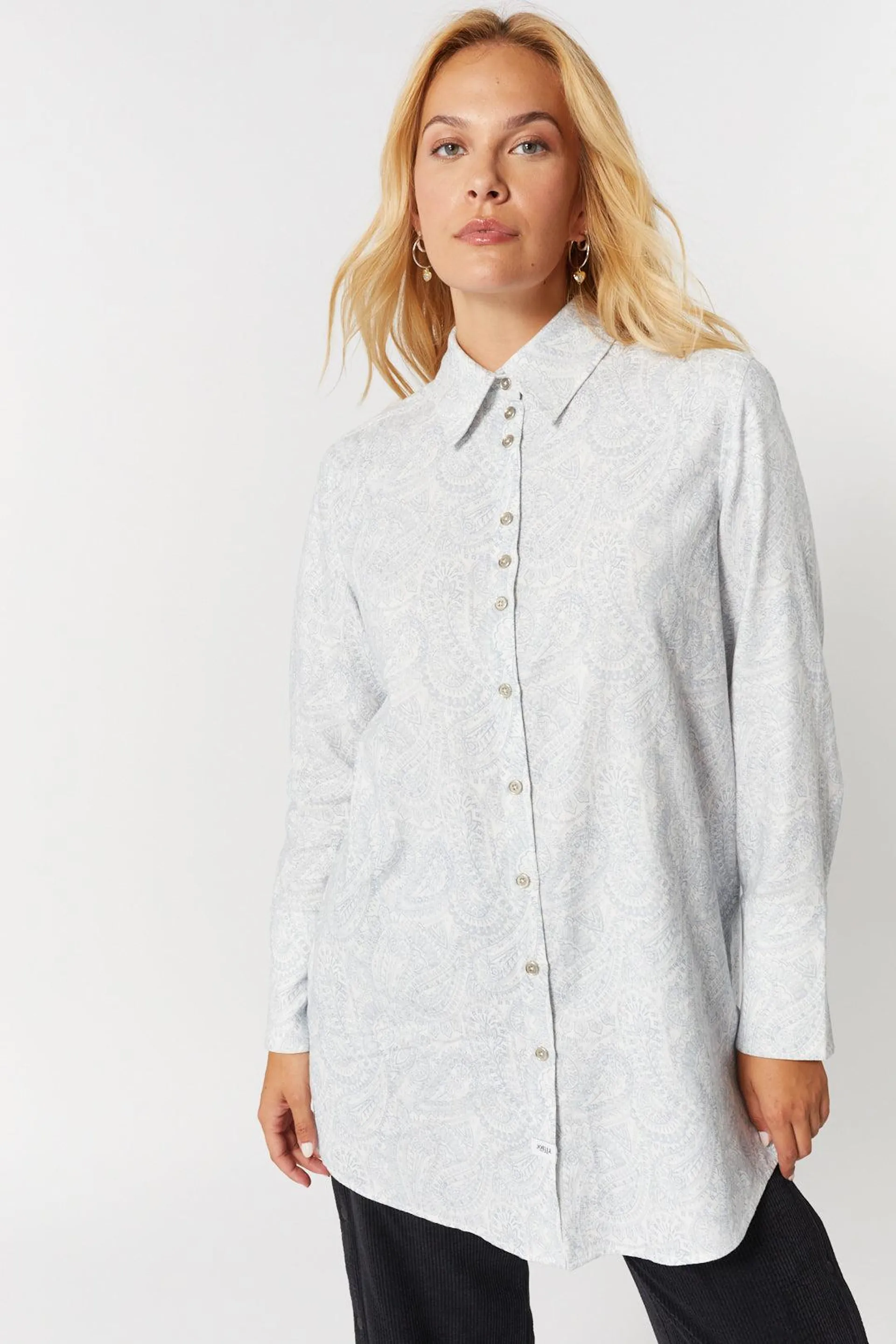 Chemise bleue paisley | Roxan