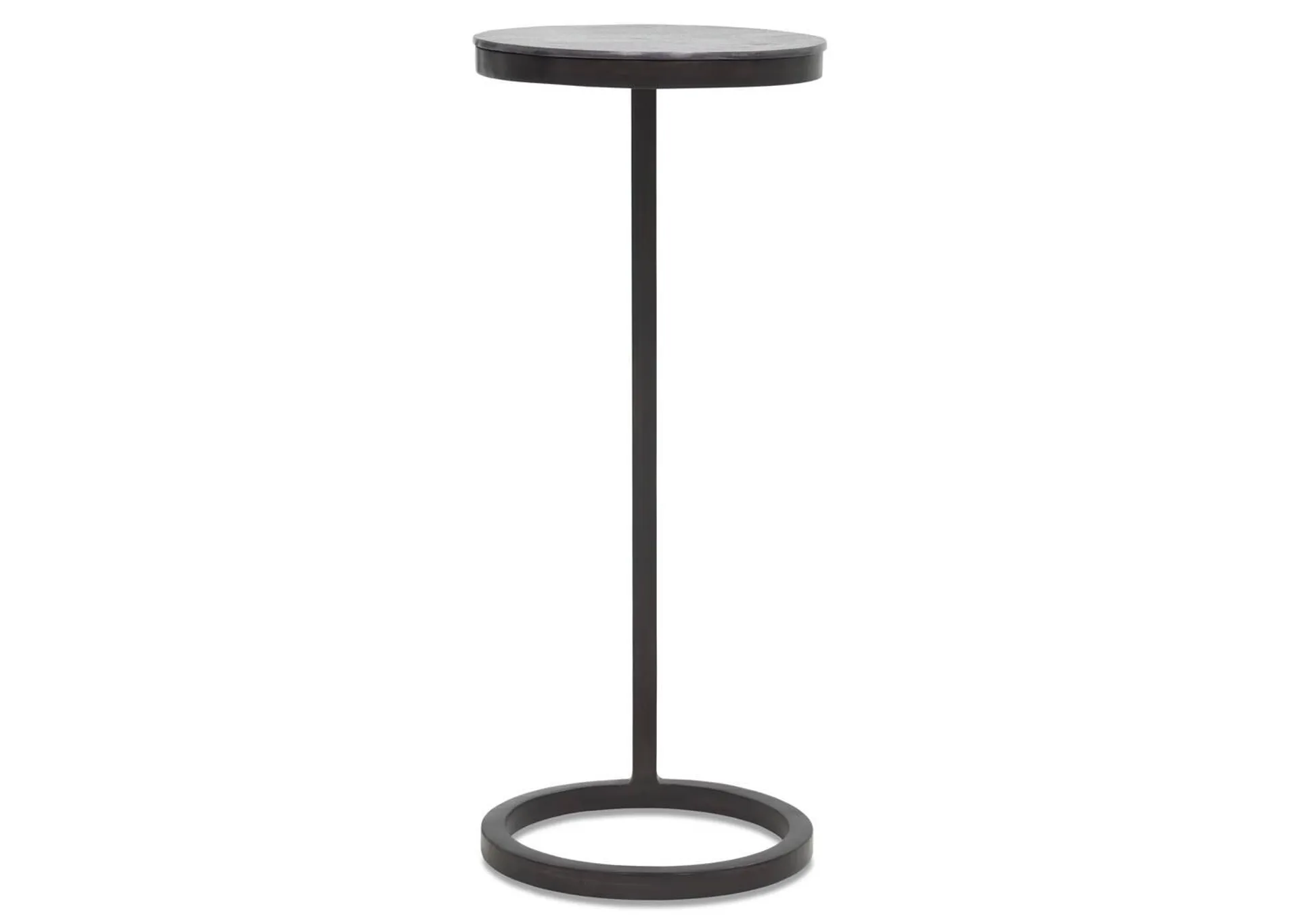 Table d'appoint Bueno en métal recyclé -carbone