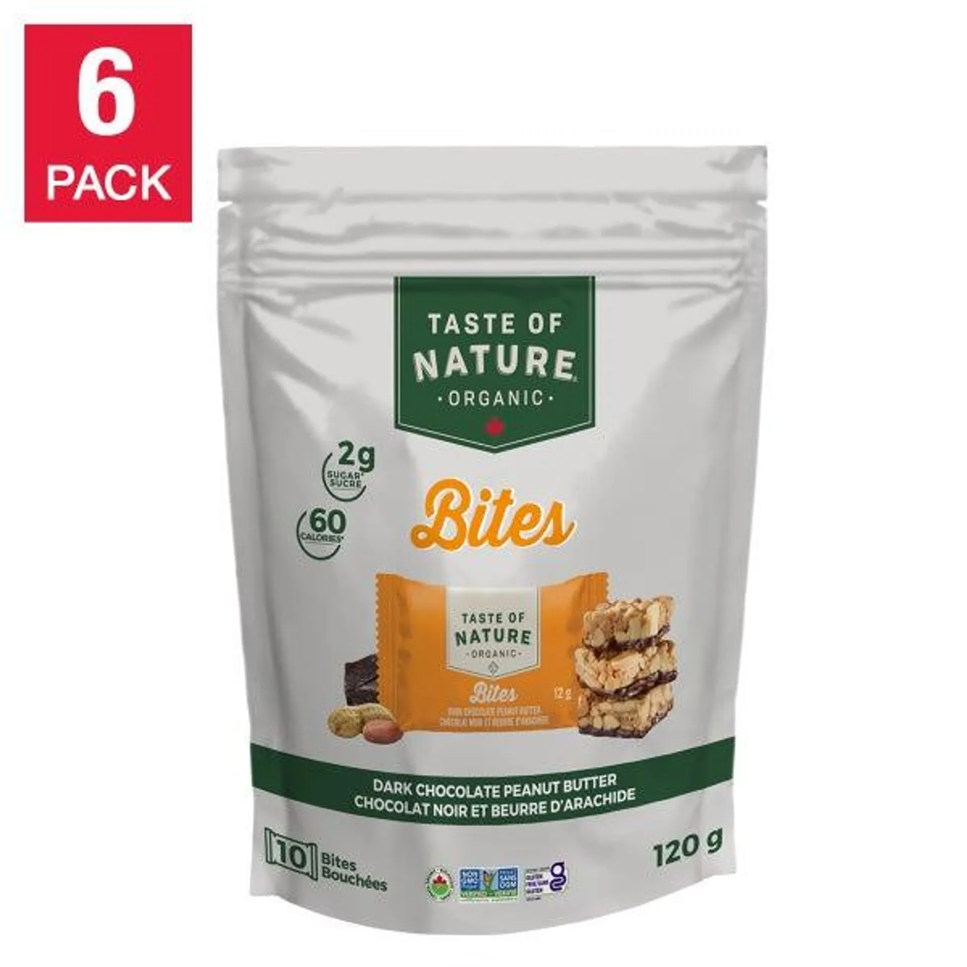 Taste Of Nature Organic Bites, 6 × 120 g