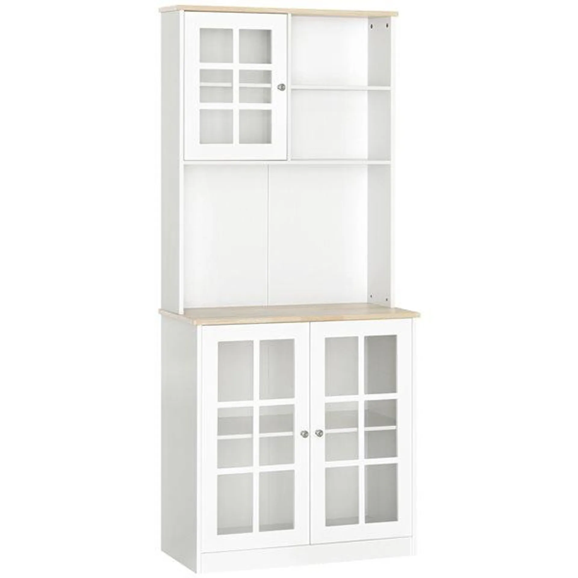 Garde-manger HOMCOM en composite blanc et brun de 72 po