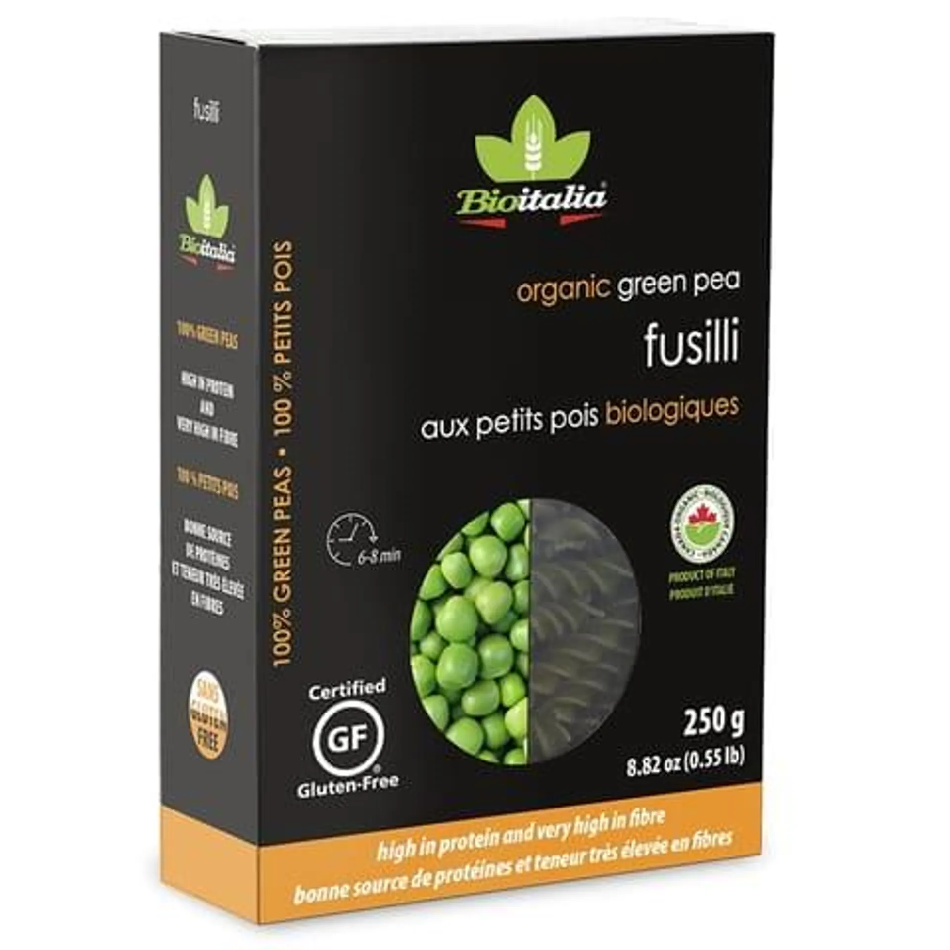 Pâtes de légumineuses - Fusilli de petits pois biologiques