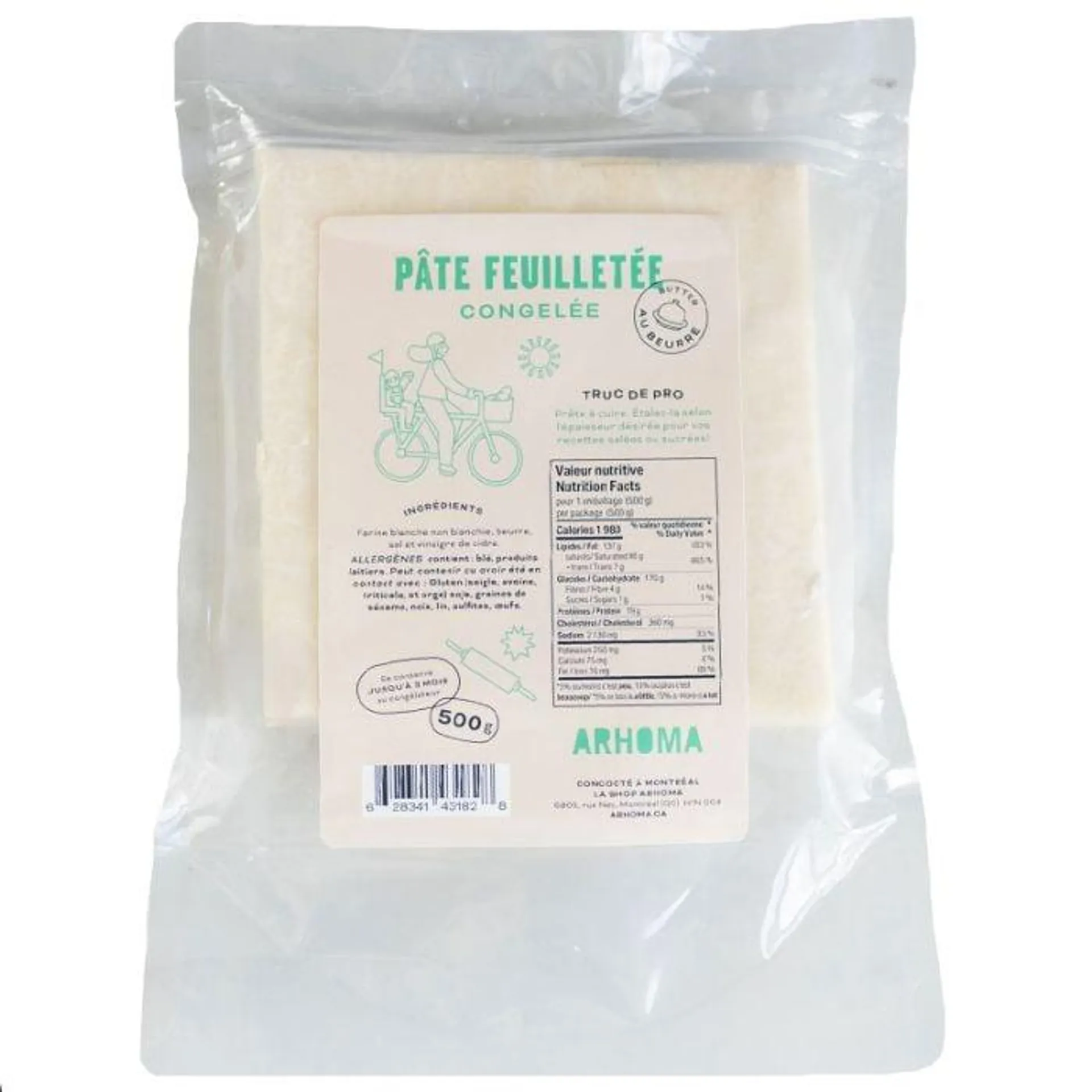 Pâte feuilletée congelée