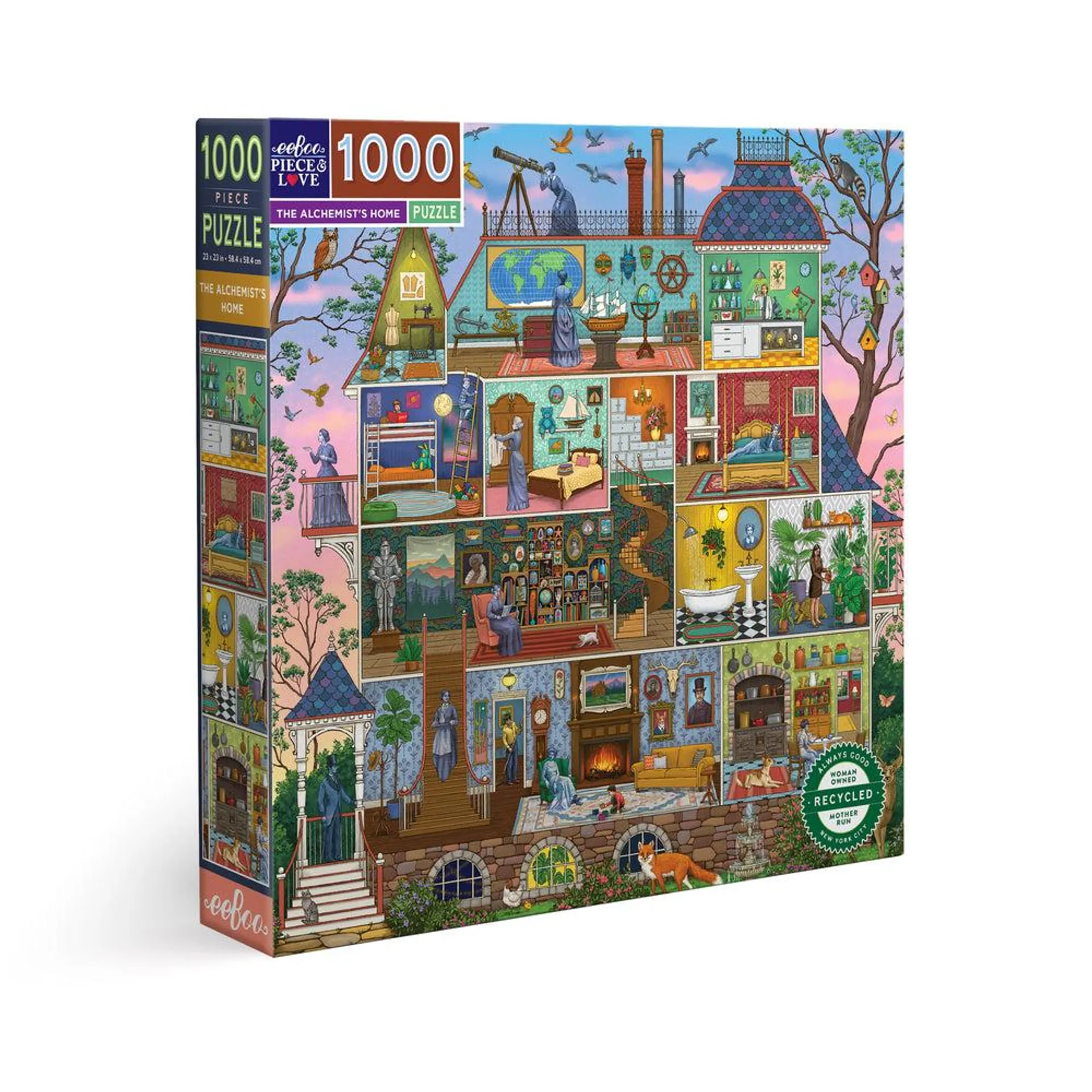 eeBoo - Puzzle carré Alchemist Home - 1000 pièces