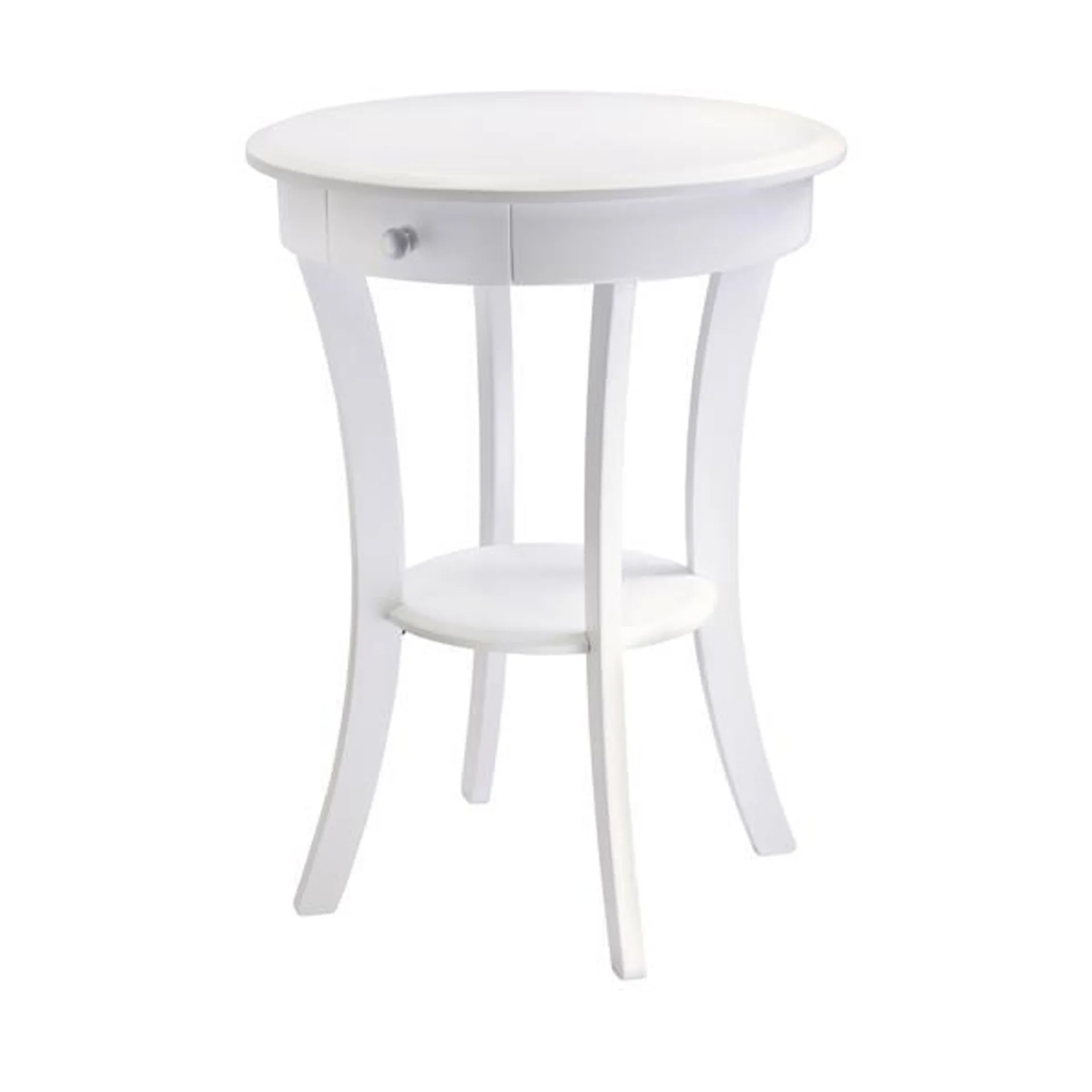 Table Sasha, 20 po x 27 po, bois, blanc