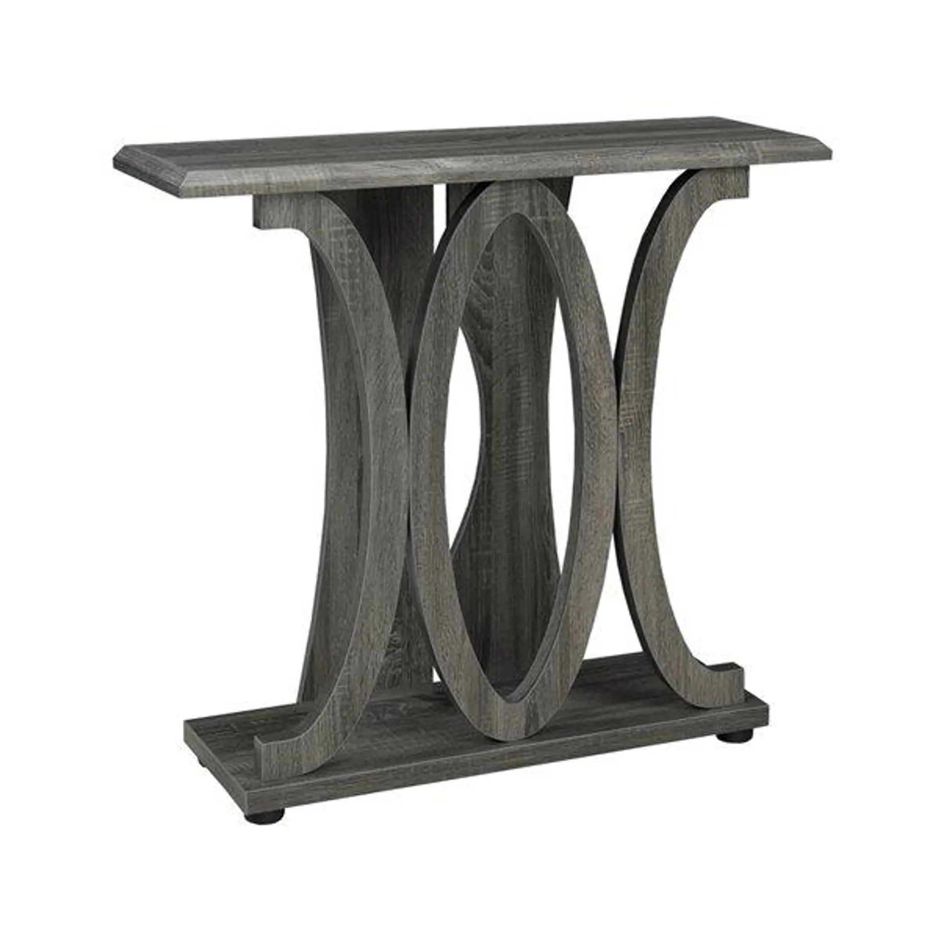 Table console Brassex avec tiroir de rangement, grise, 26 po x 33,5 po