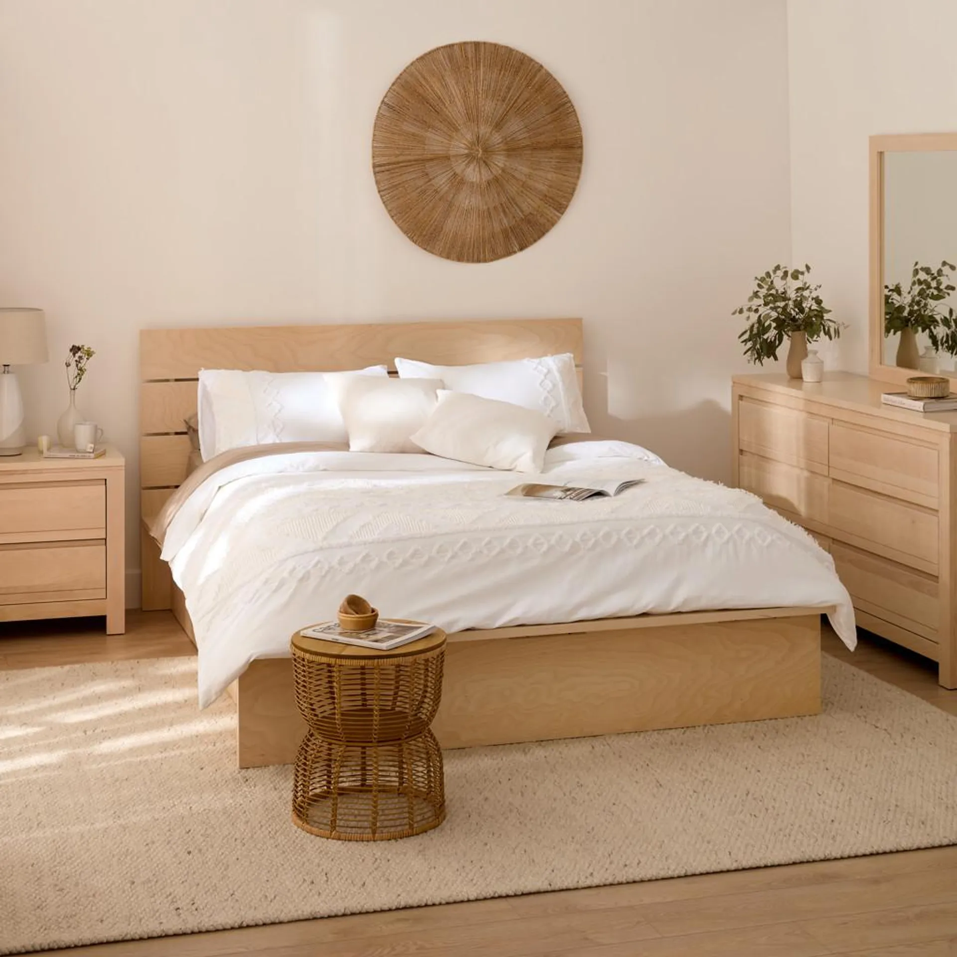 Mobilier de chambre à coucher 3 pièces - Grand lit 60 po