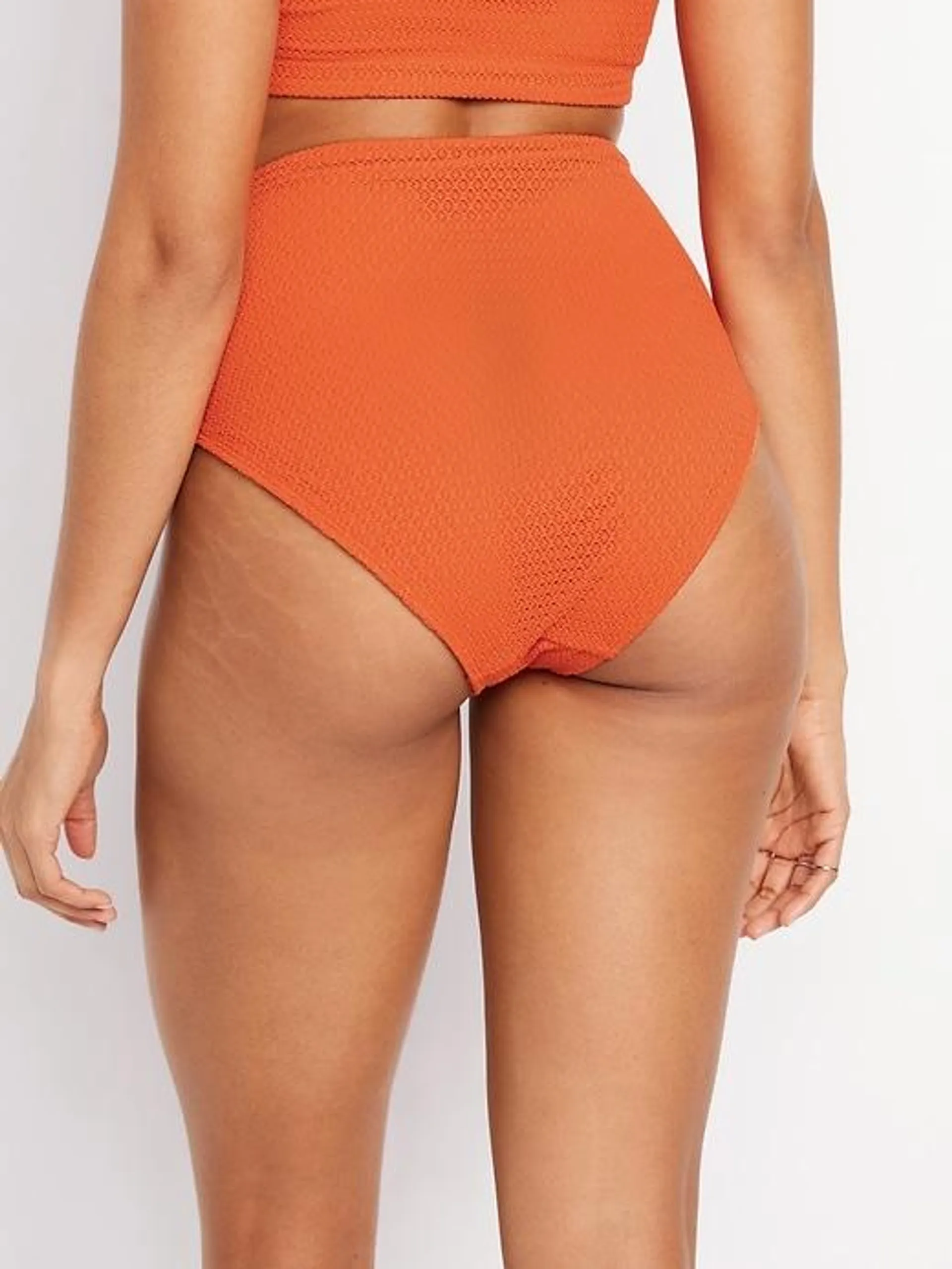 High-Waisted Crochet Bikini Swim Bottoms