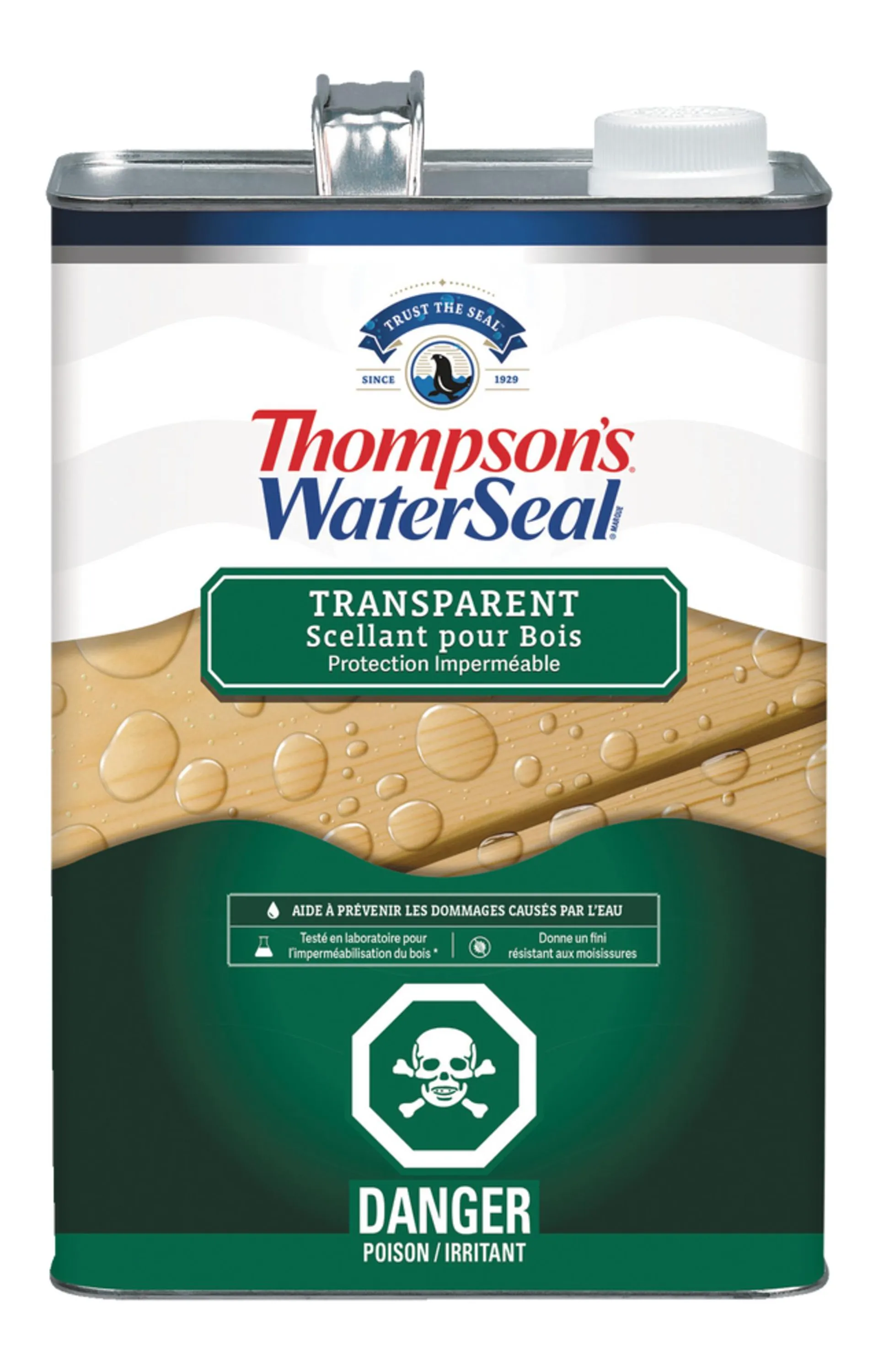 Imperméabilisant et protecteur pour le bois transparent Thompson's WaterSeal, 3,78 L/1 gallon