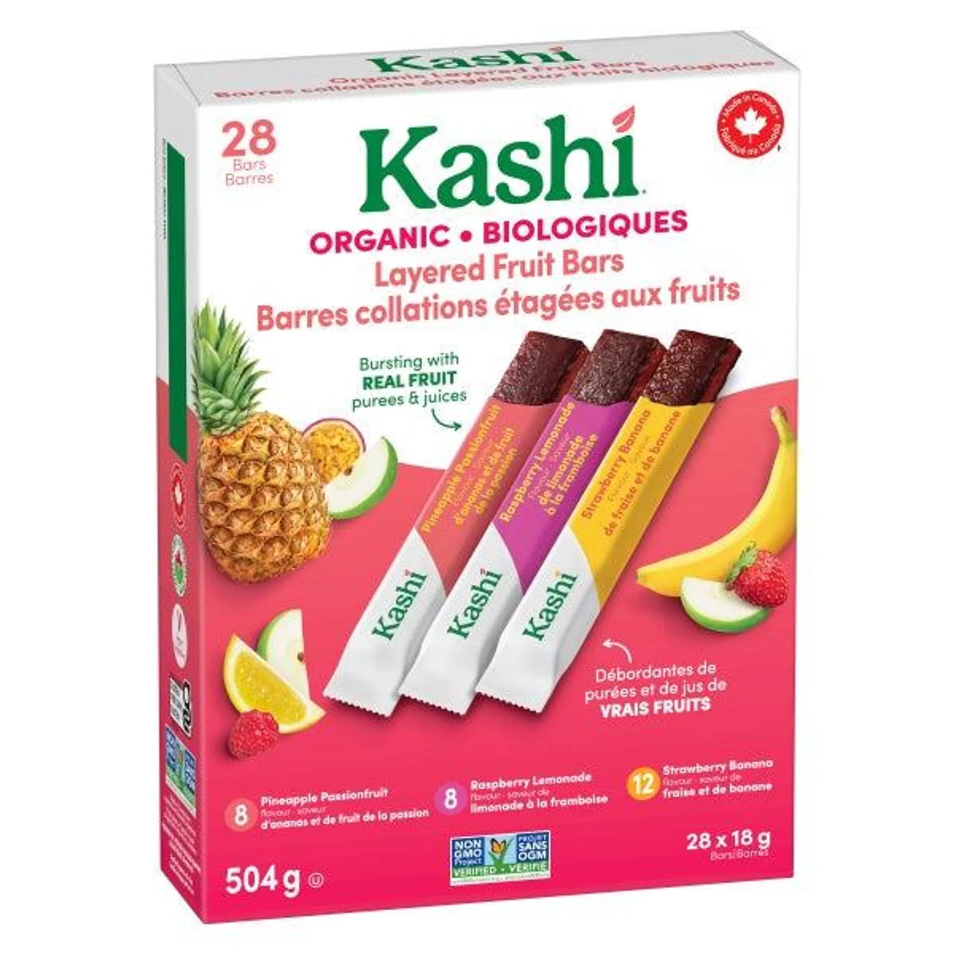 Kashi Layered Fruit Bars, 28 × 18 g