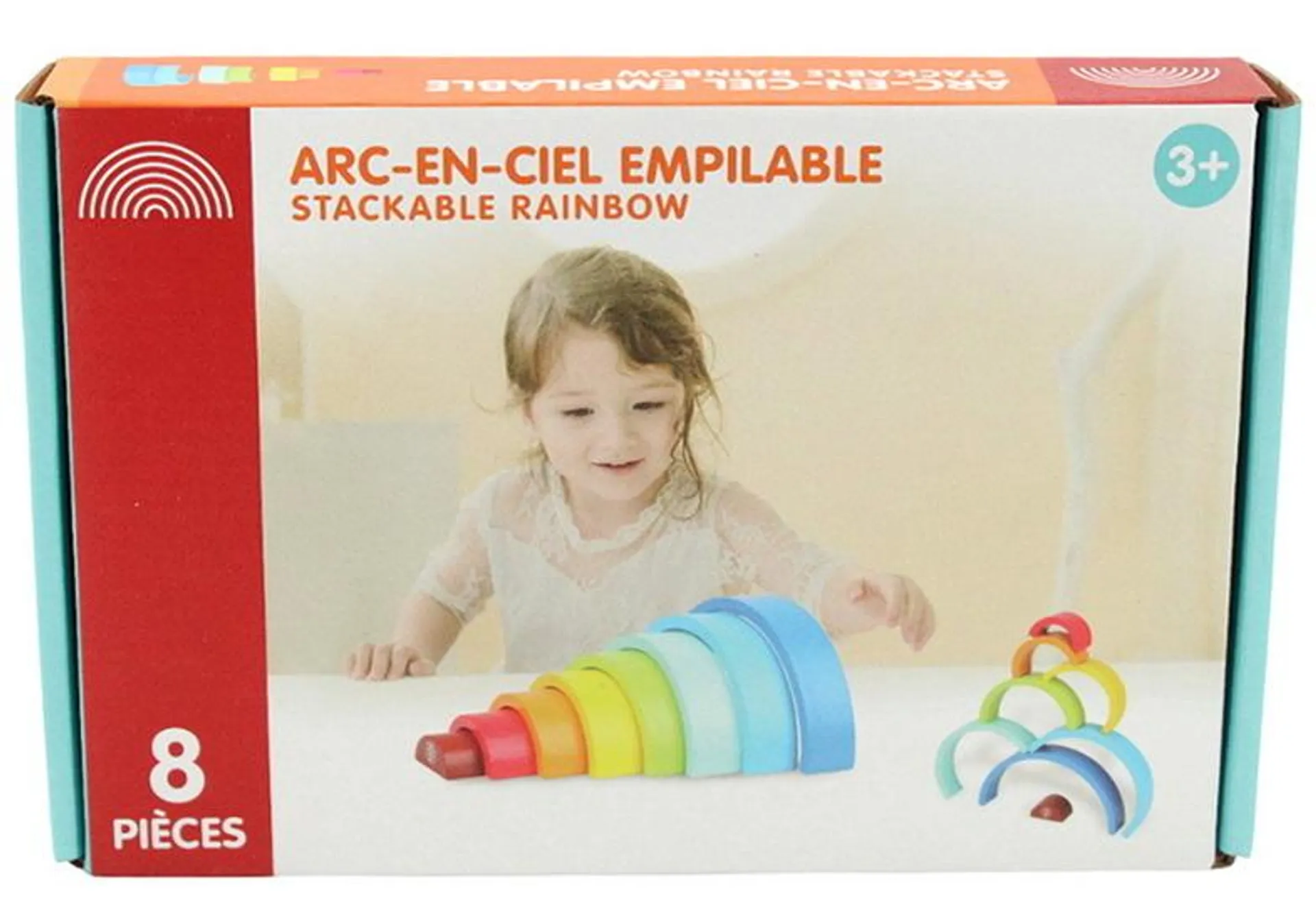 Arc-en-ciel en bois empilable