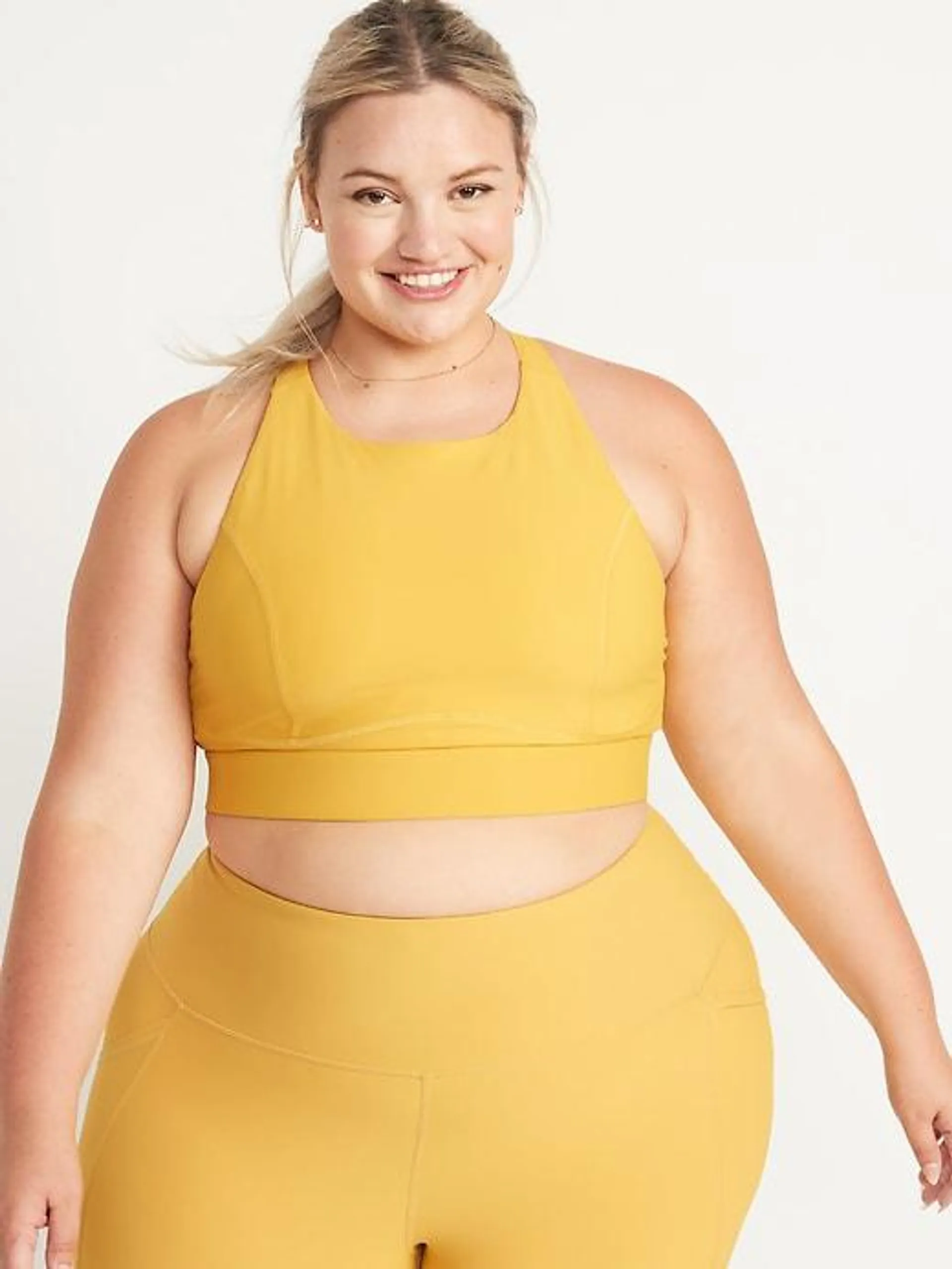 Medium-Support PowerSoft Racerback Sports Bra 2X-4X