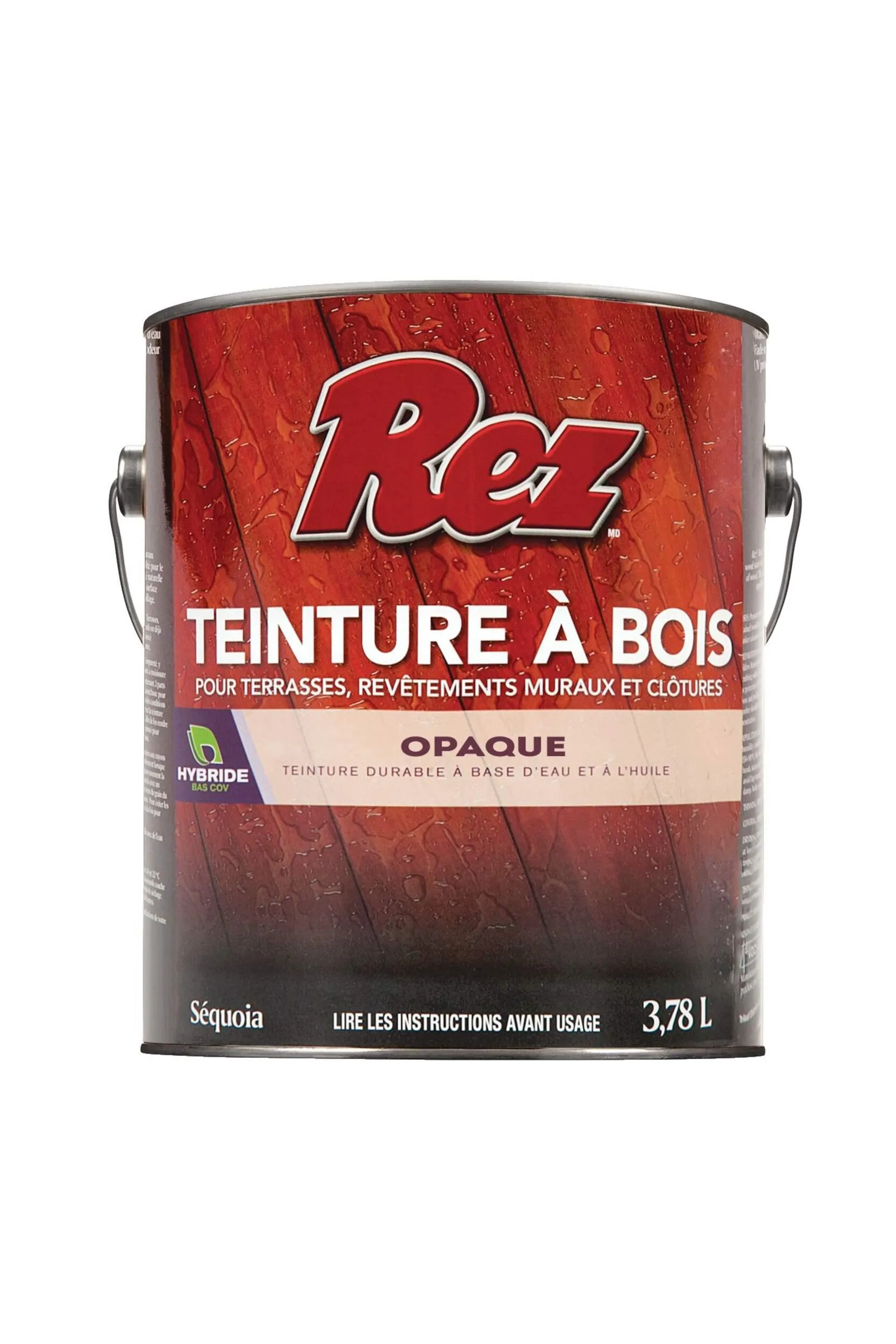 Teinture semi-transparente REZ, séquoia, 3,78 L