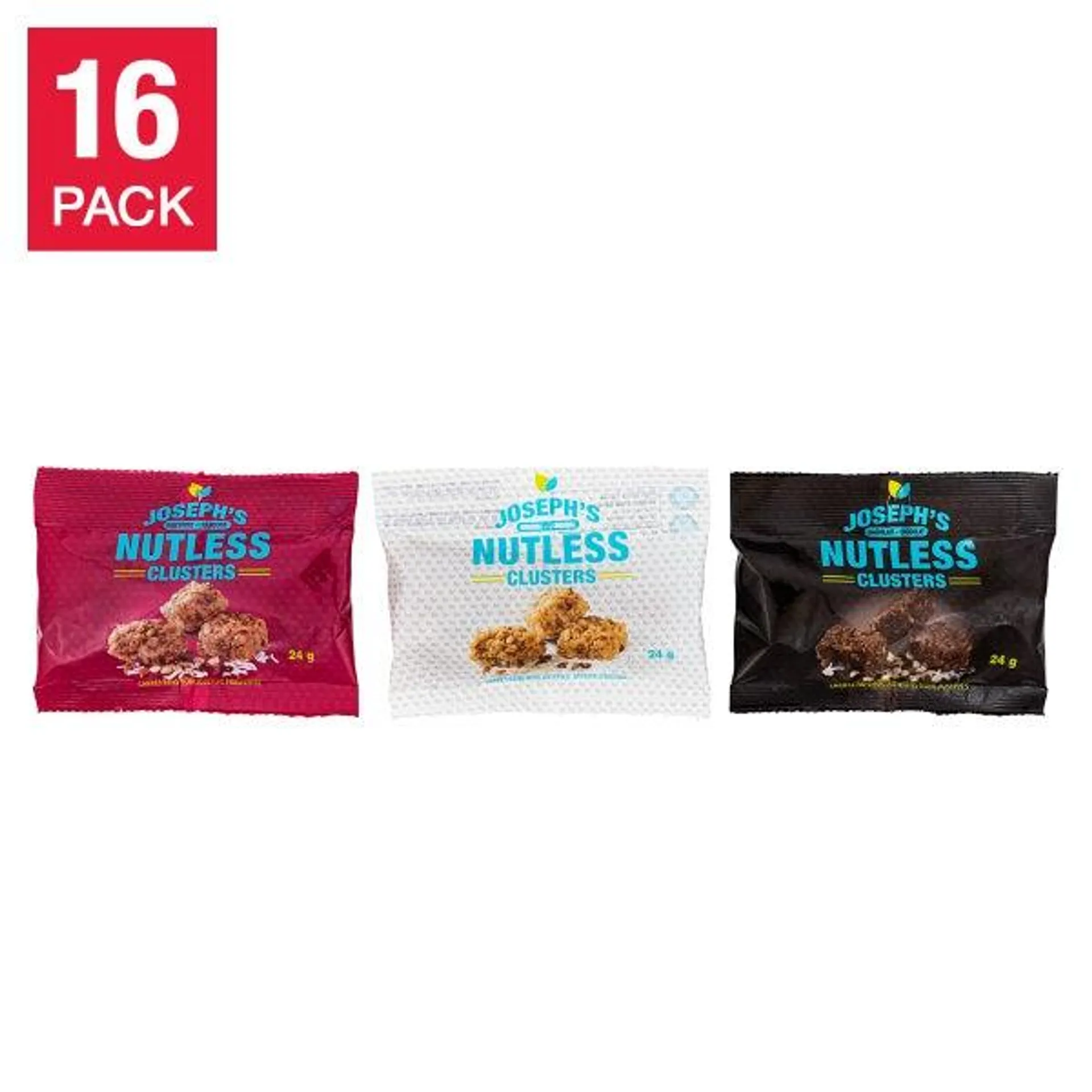 Joseph’s Nutless Clusters, Assorted Flavours, 48 × 24 g