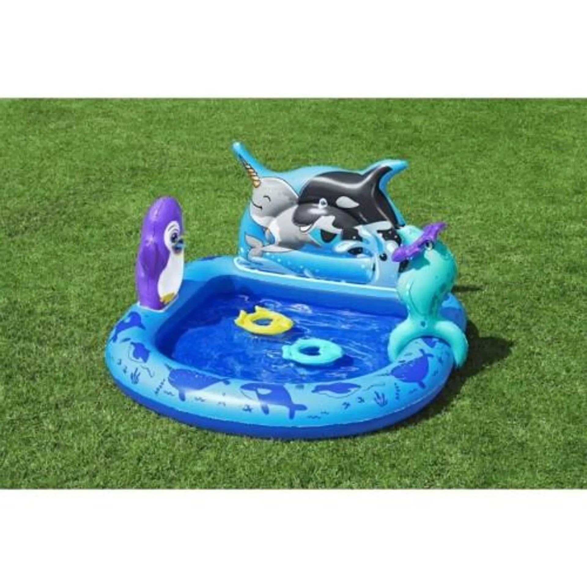 Bestway® Aire de jeux aquatiques et pataugeoire gonflable ''Polar Pals™''