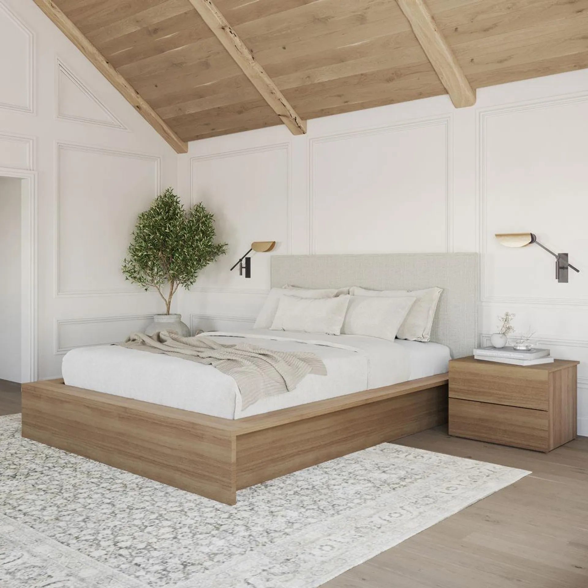 Mobilier de chambre à coucher Bardot 3 pièces - Grand