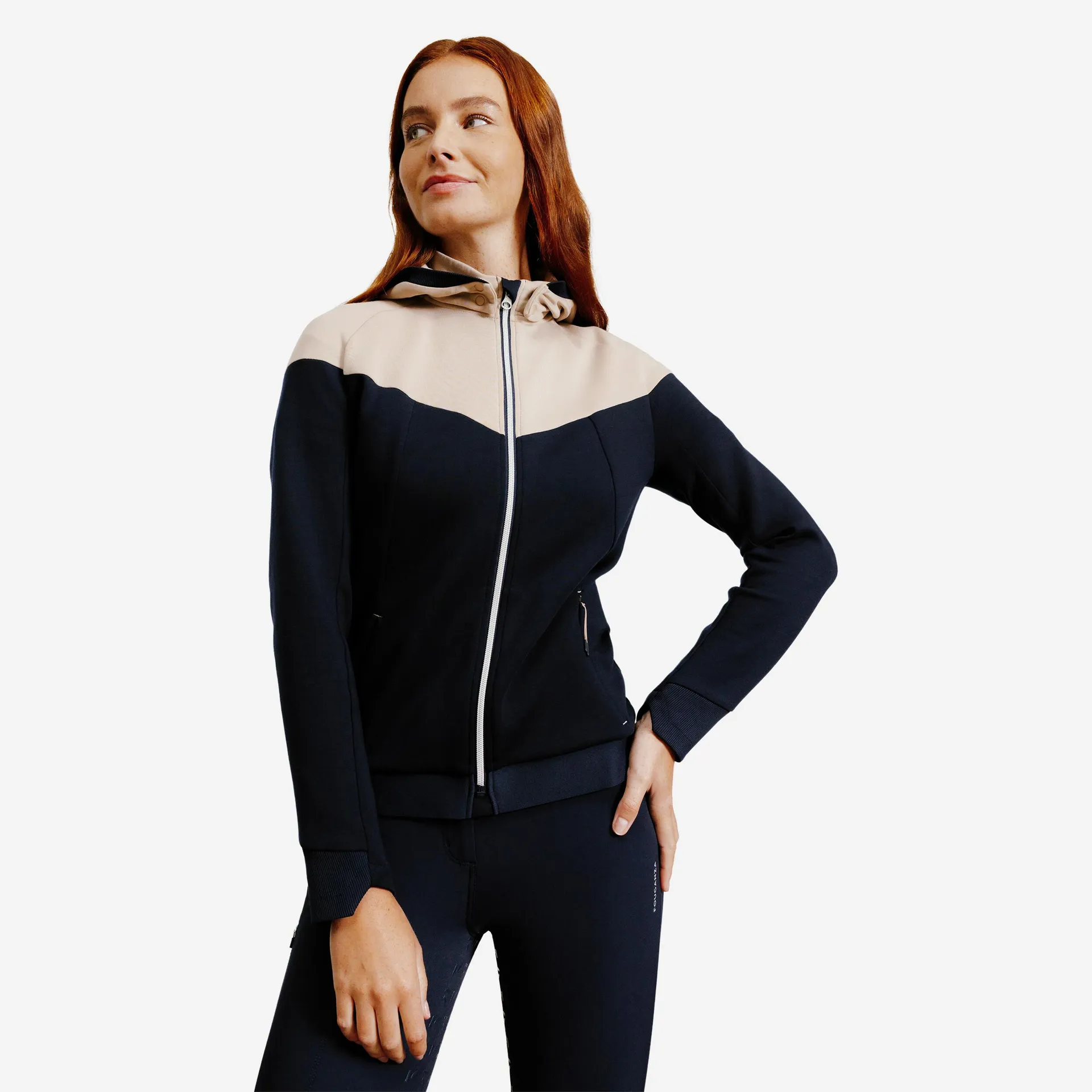 Chandail d'équitation zippé femme - 900