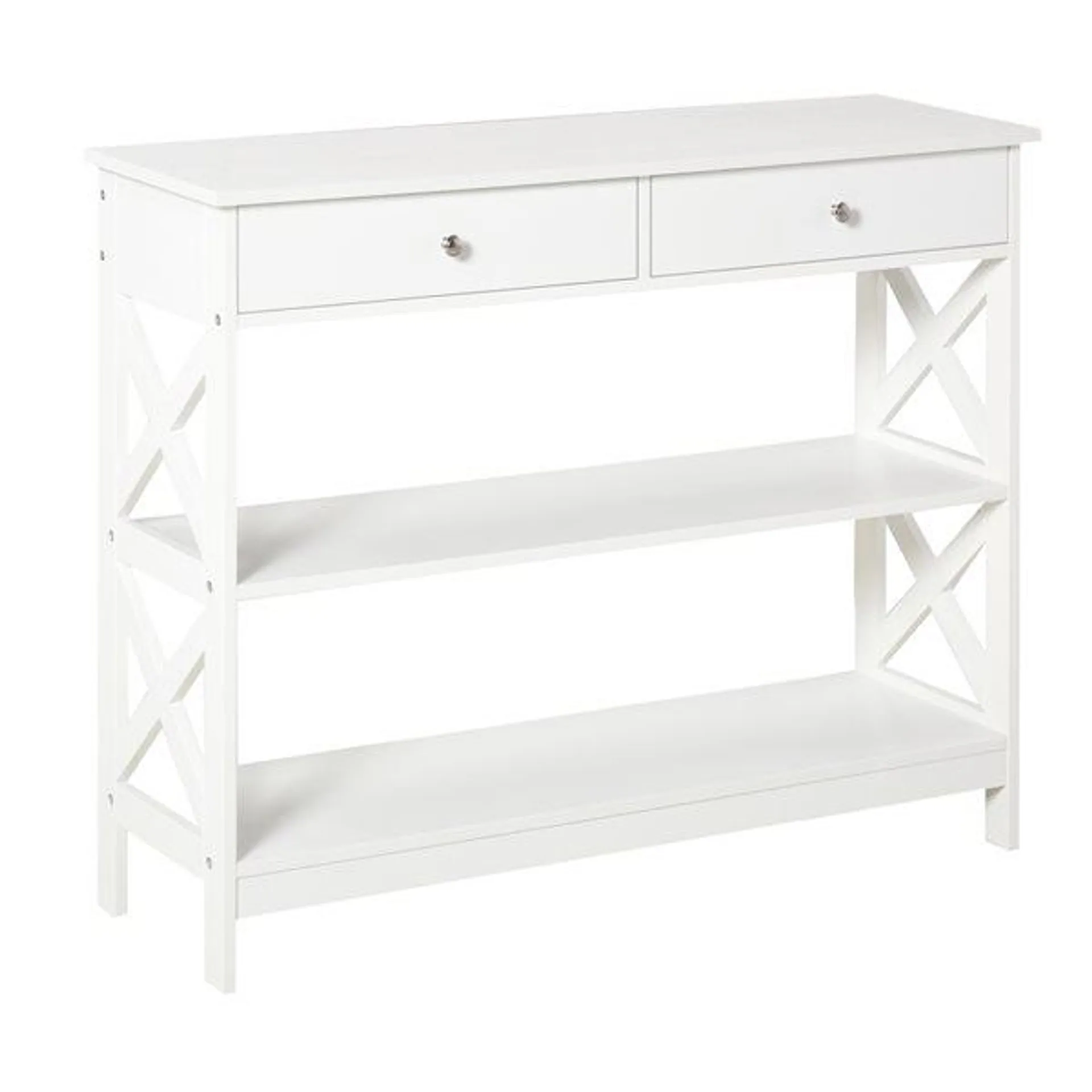 Console moderne HomCom blanche