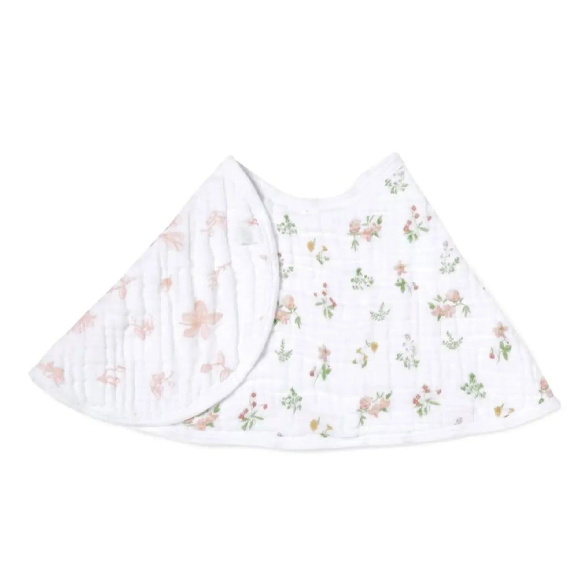 Bavoir Burpy en mousseline de coton Essentials - Motif floral campagnard