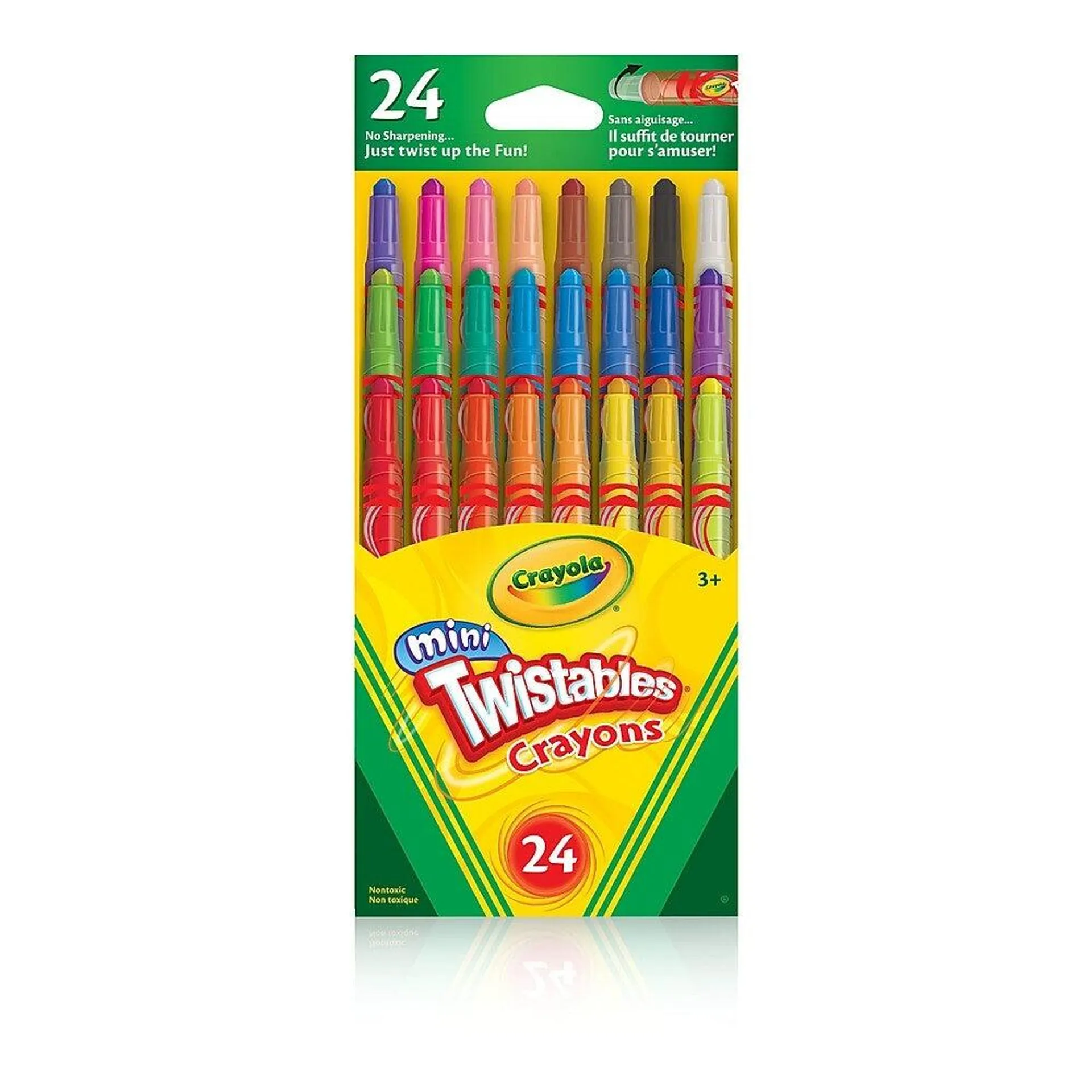 Crayola Mini crayons de cire Twistables, couleurs variées - paquet de 12