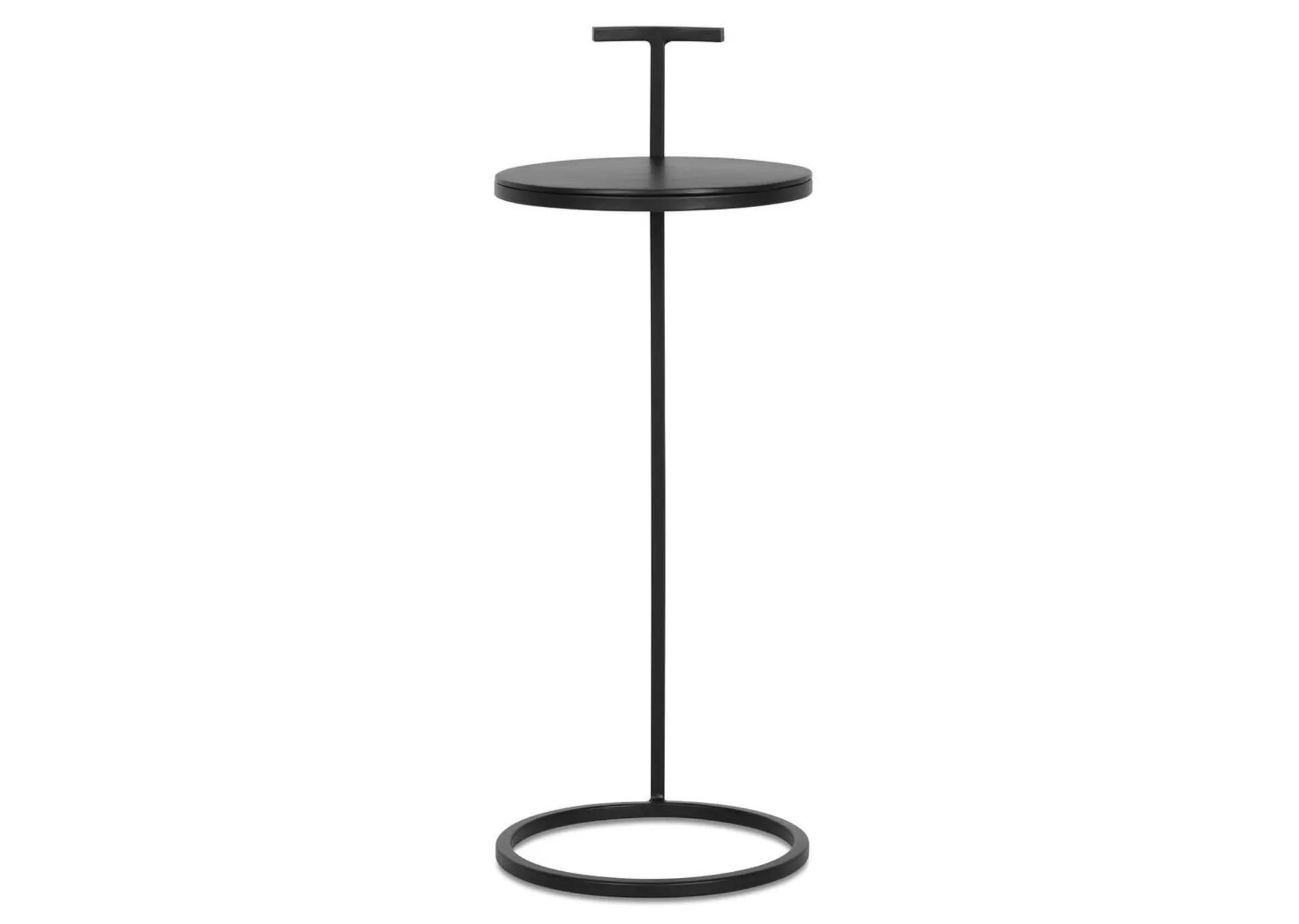 Table d'appoint Torres en métal recyclé -noire
