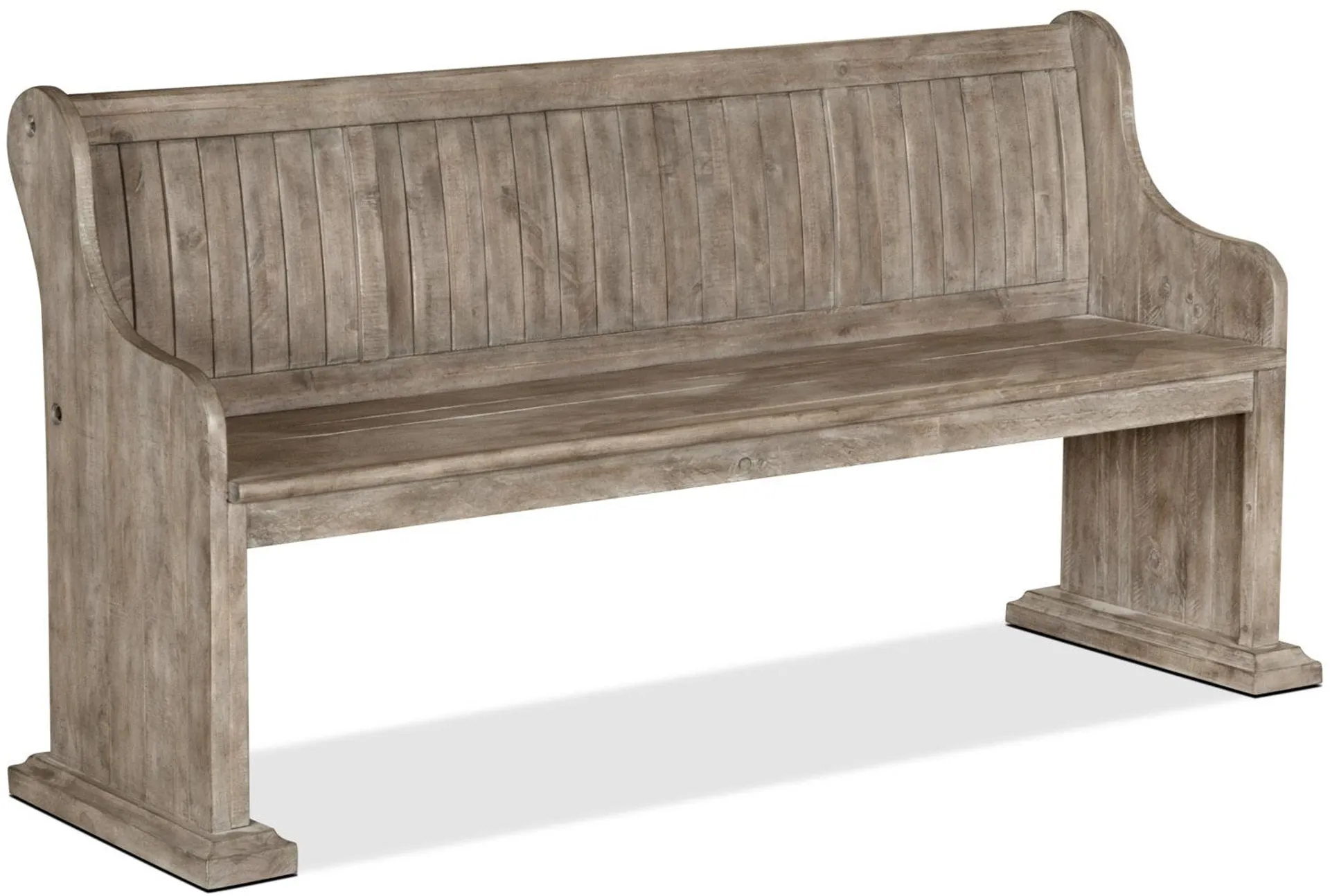 Banc de salle à manger Keswick de 67,75 po (L) en pin - gris tourterelle